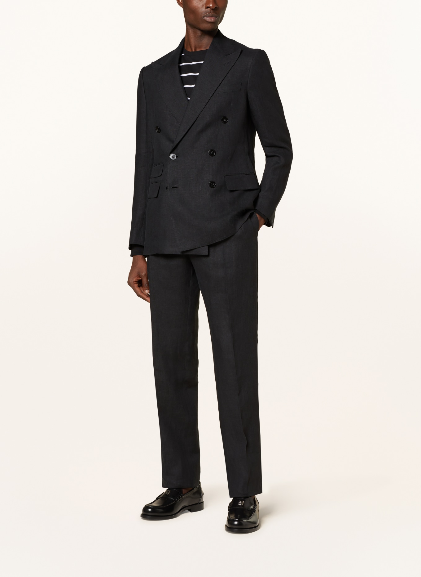 RALPH LAUREN PURPLE LABEL Linen jacket extra slim fit, Color: BLACK (Image 2)