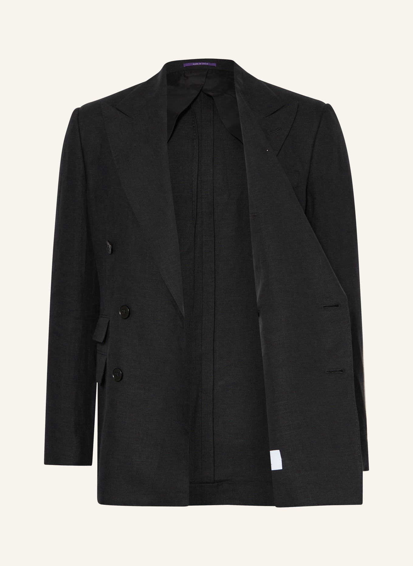 RALPH LAUREN PURPLE LABEL Linen jacket extra slim fit, Color: BLACK (Image 4)