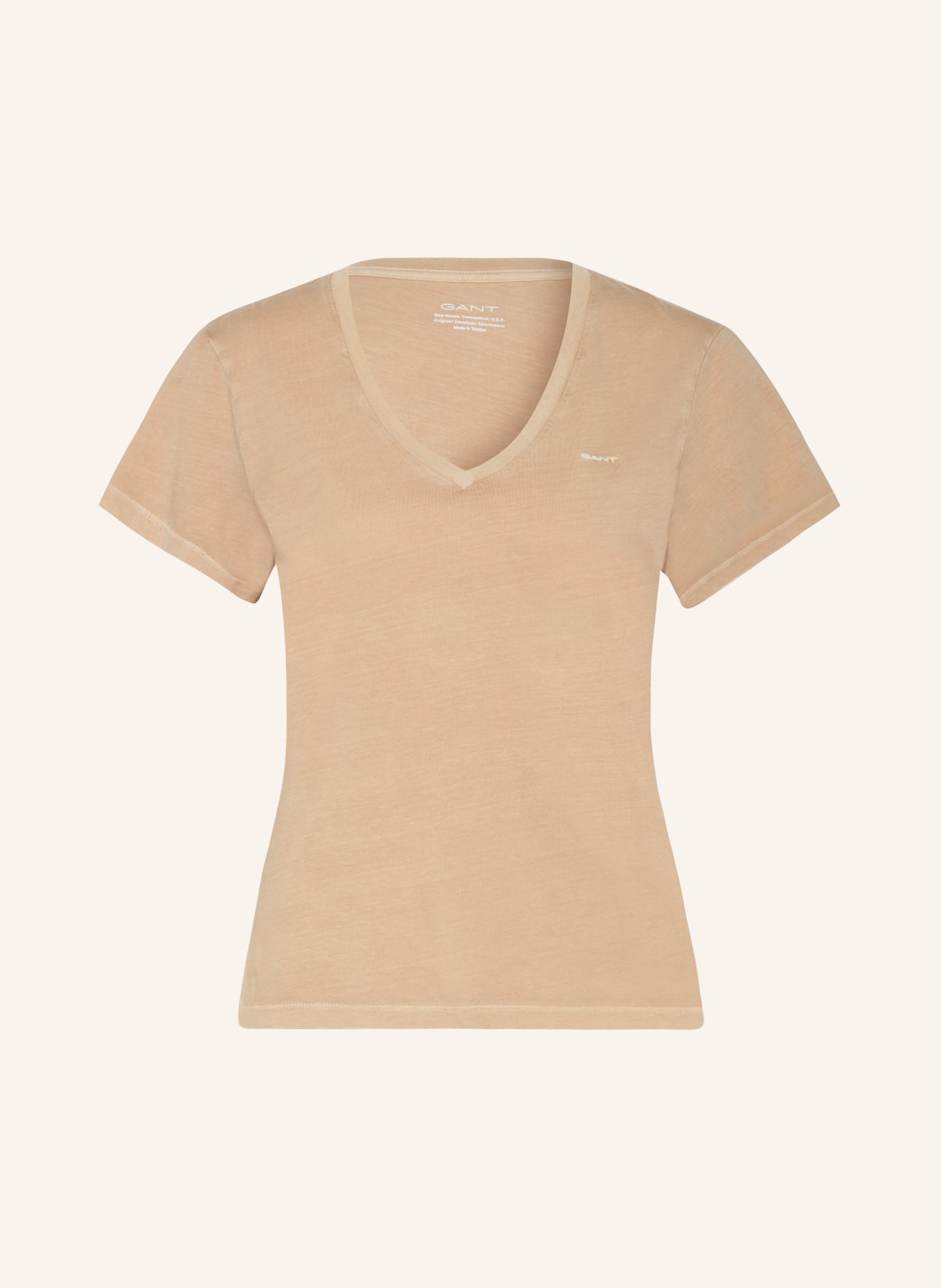 GANT T-shirt, Color: LIGHT BROWN (Image 1)