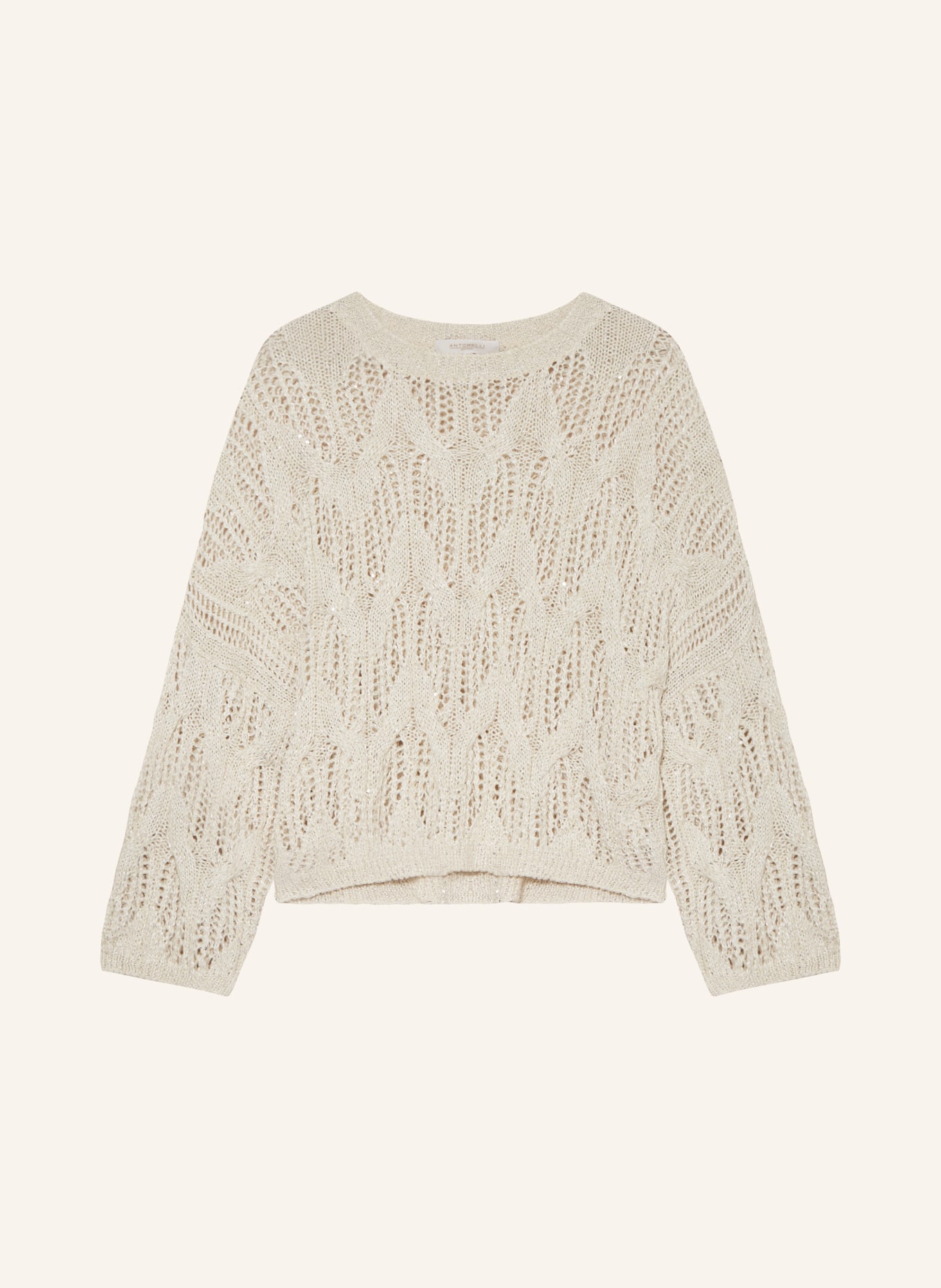 ANTONELLI firenze Sweater ORNELLAIA with sequins, Color: CREAM (Image 1)