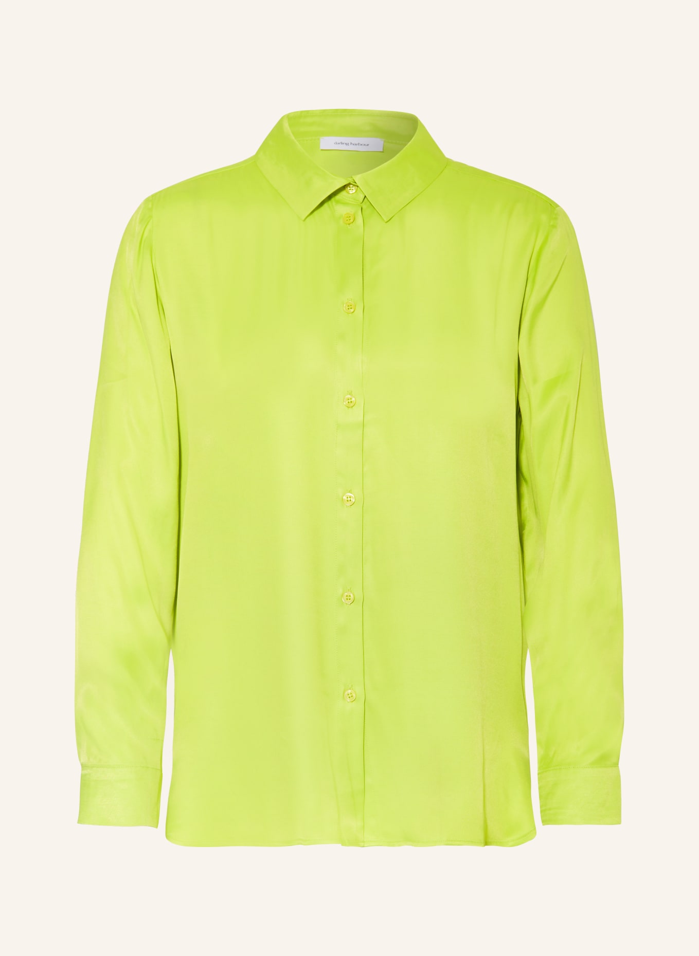 darling harbour Satin shirt blouse, Color: limettengrün (Image 1)