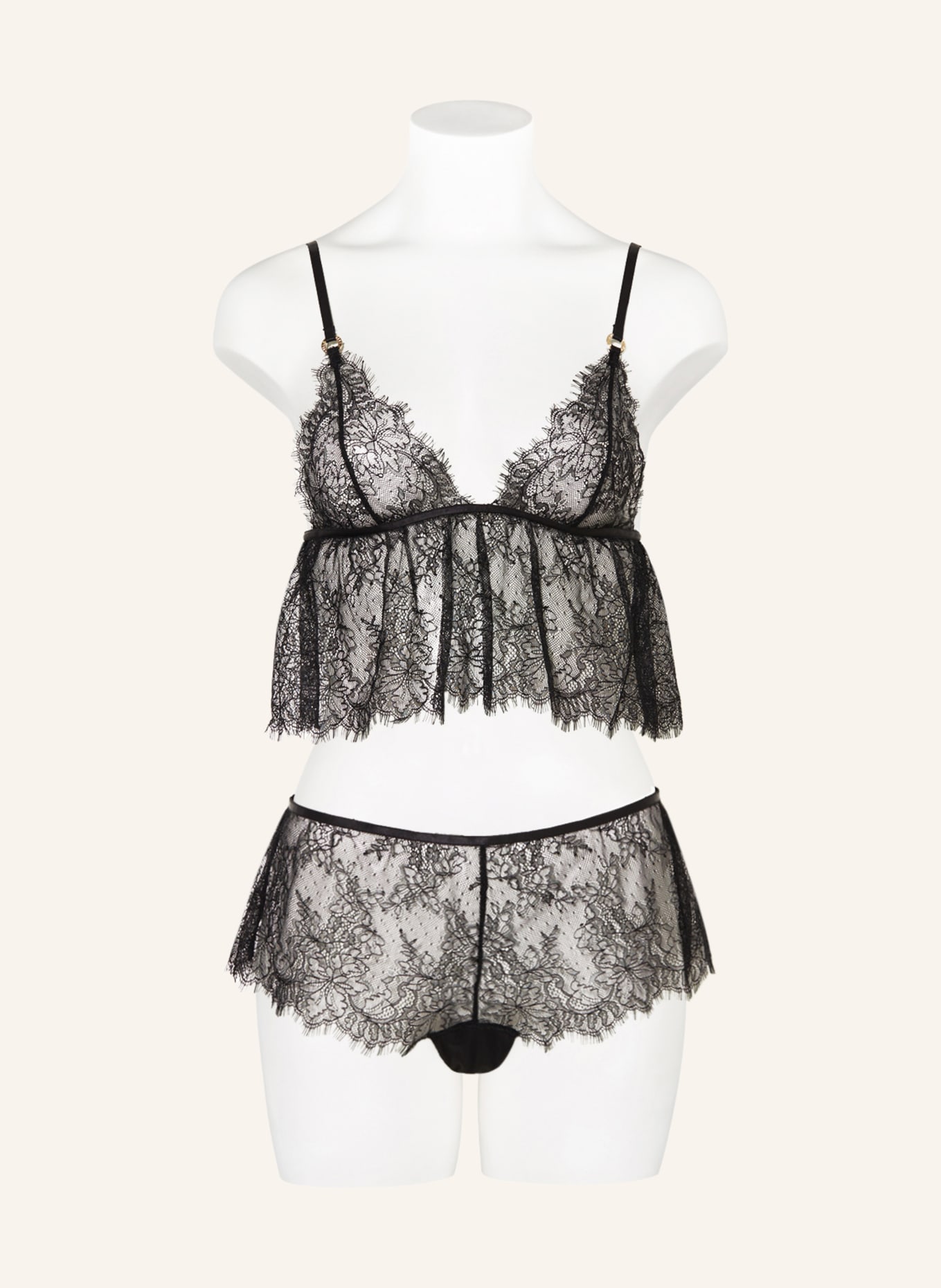 BLUEBELLA Set PEONY: Top and shorts, Color: BLACK (Image 2)