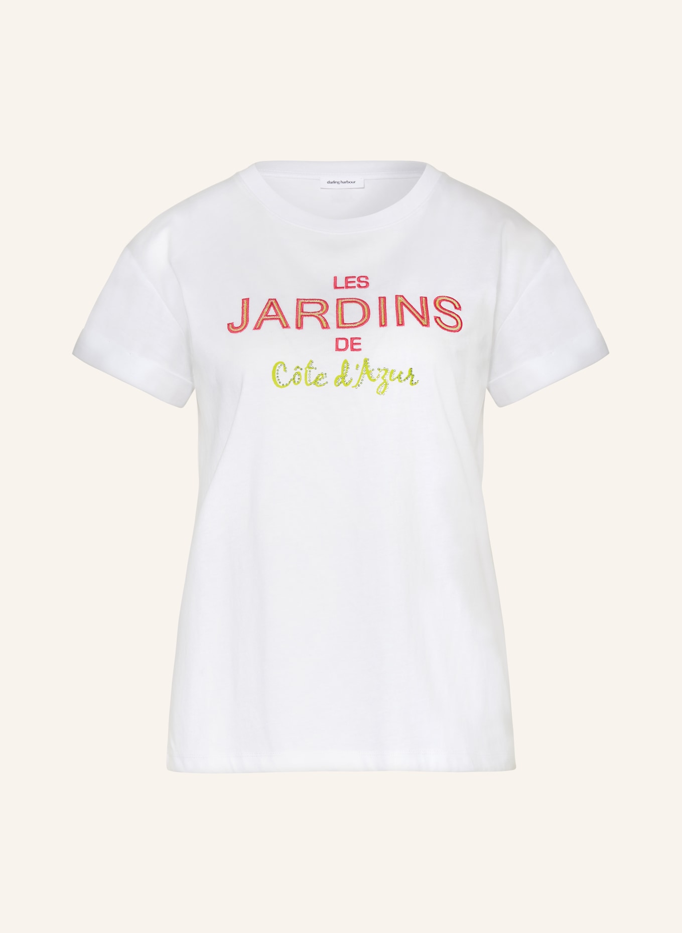 darling harbour T-Shirt mit Pailletten, Farbe: WEISS (Bild 1)