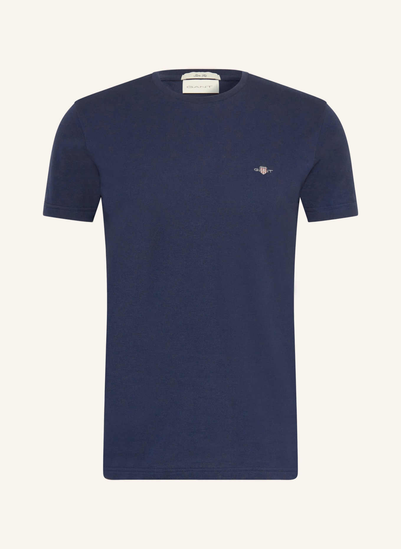GANT T-Shirt aus Piqué, Farbe: DUNKELBLAU (Bild 1)