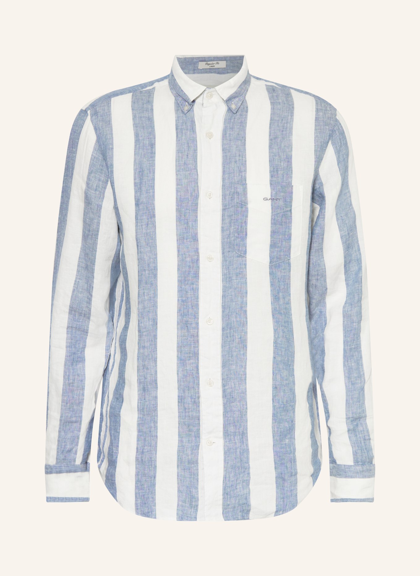GANT Linen shirt comfort fit, Color: WHITE/ LIGHT BLUE (Image 1)