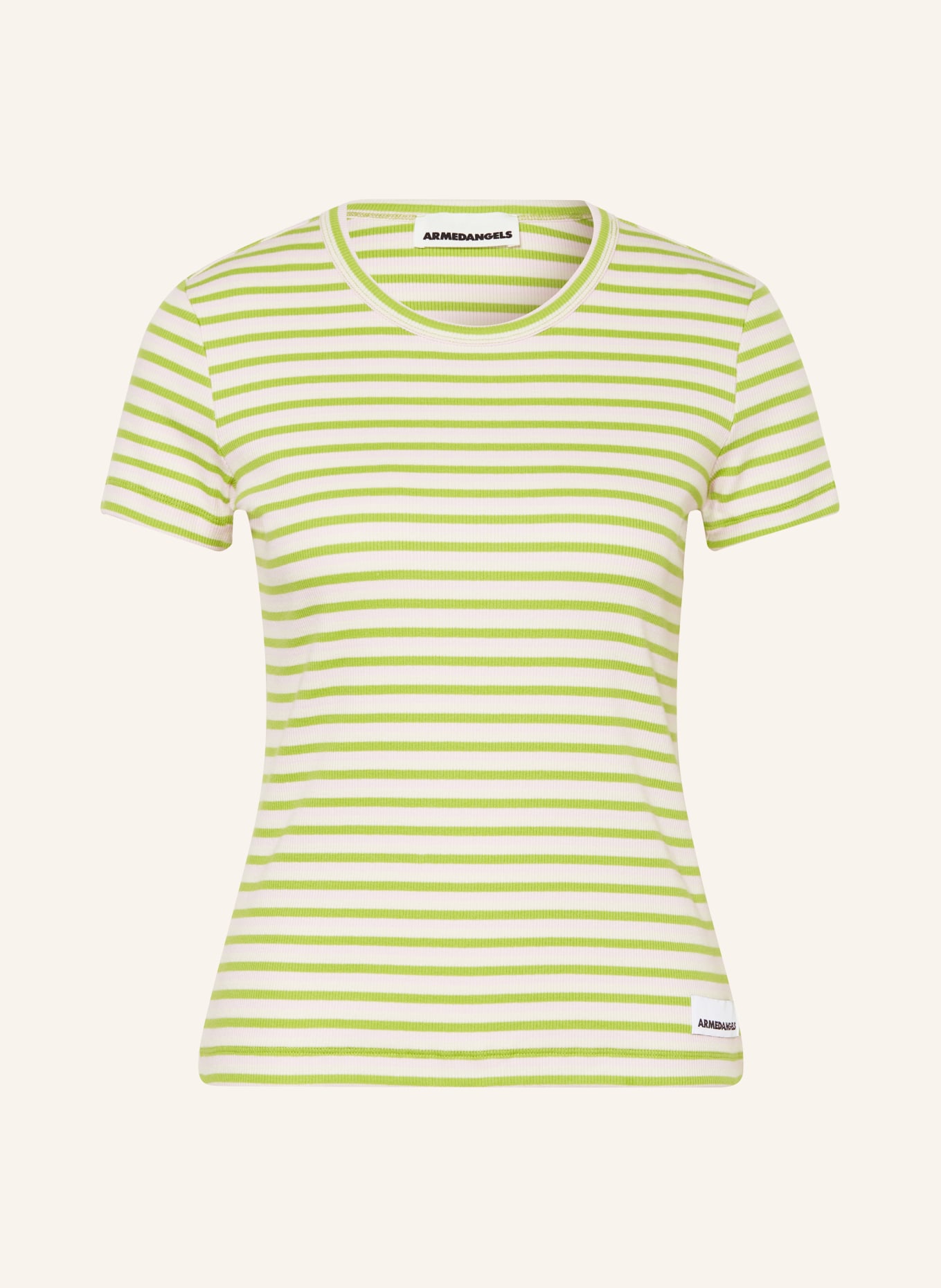 ARMEDANGELS T-shirt KARDAA, Color: LIGHT GREEN/ LIGHT PINK/ ECRU (Image 1)