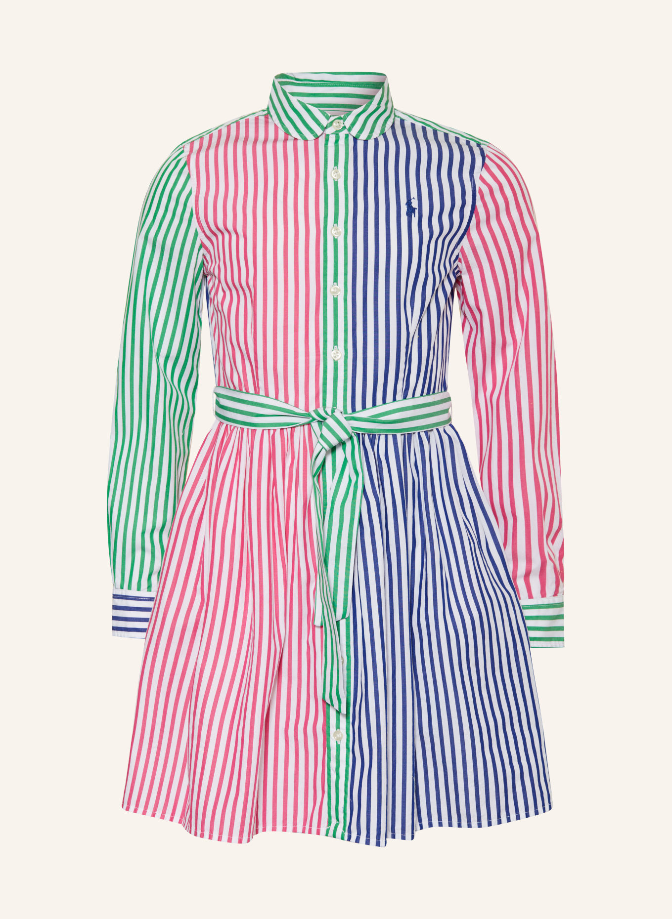 POLO RALPH LAUREN Hemdblusenkleid, Farbe: WEISS/ BLAU (Bild 1)