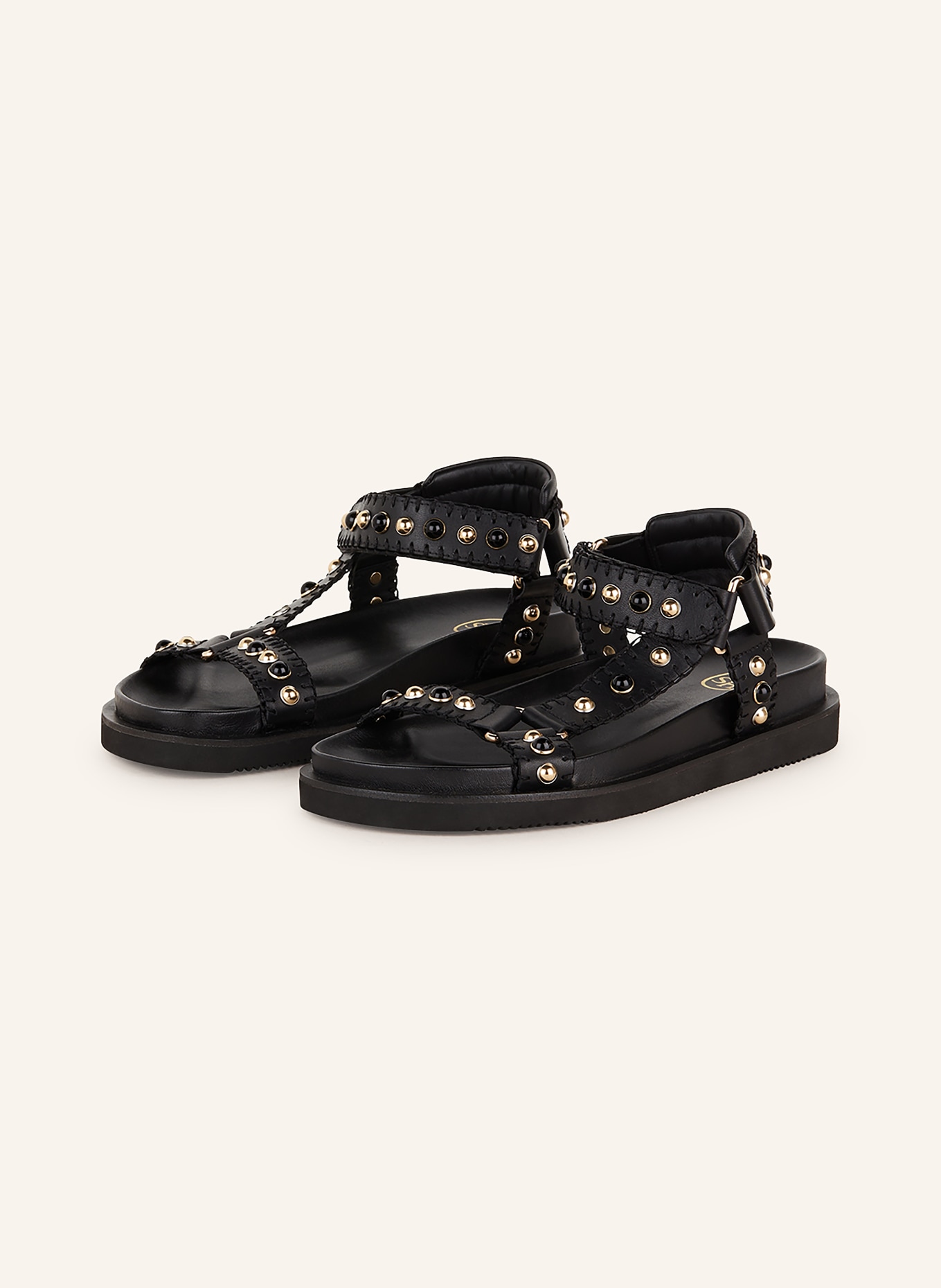 ash Sandals UTOPIA with decorative beads, Color: BLACK (Image 1)