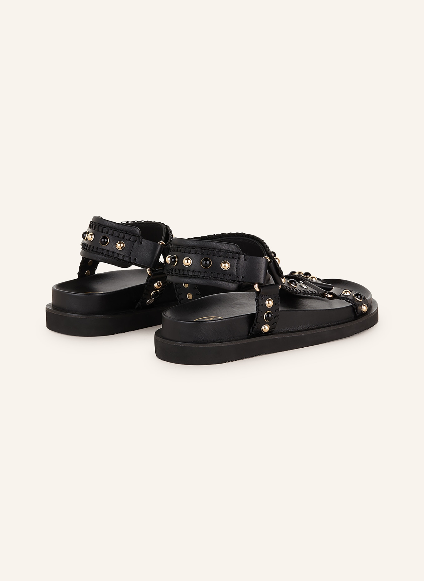 ash Sandals UTOPIA with decorative beads, Color: BLACK (Image 2)