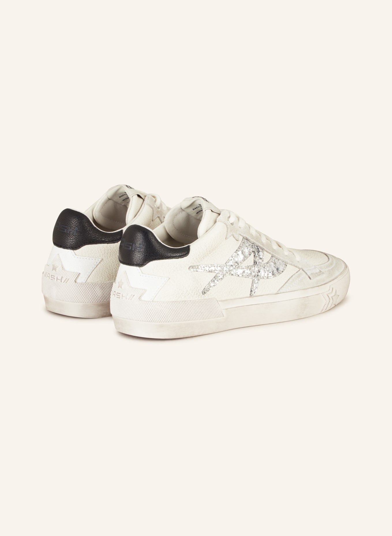 ash Sneakers MOONLIGHT with sequins, Color: WHITE/ BLACK/ SILVER (Image 2)
