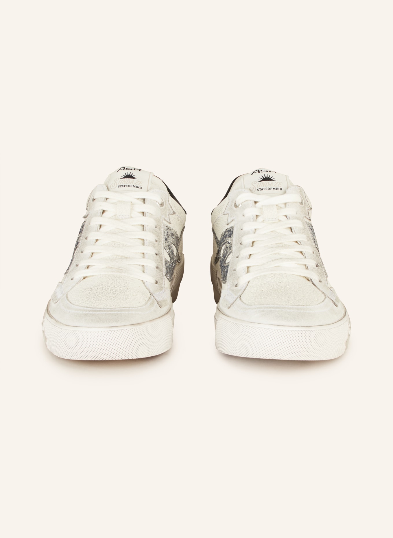 ash Sneakers MOONLIGHT with sequins, Color: WHITE/ BLACK/ SILVER (Image 3)
