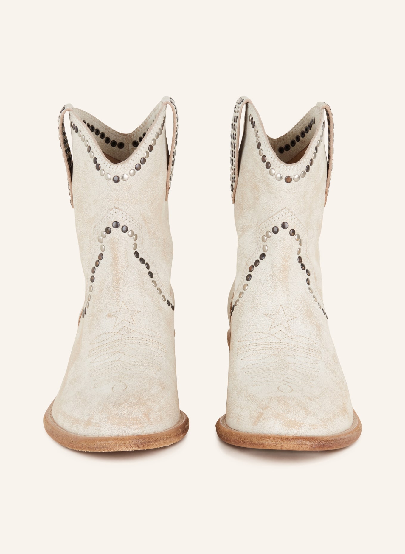 ash Cowboy boots GIPSY with rivets, Color: CREAM (Image 3)