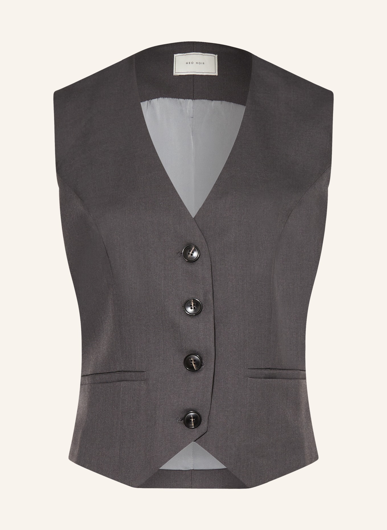 NEO NOIR Blazer vest VENDETTA, Color: GRAY (Image 1)