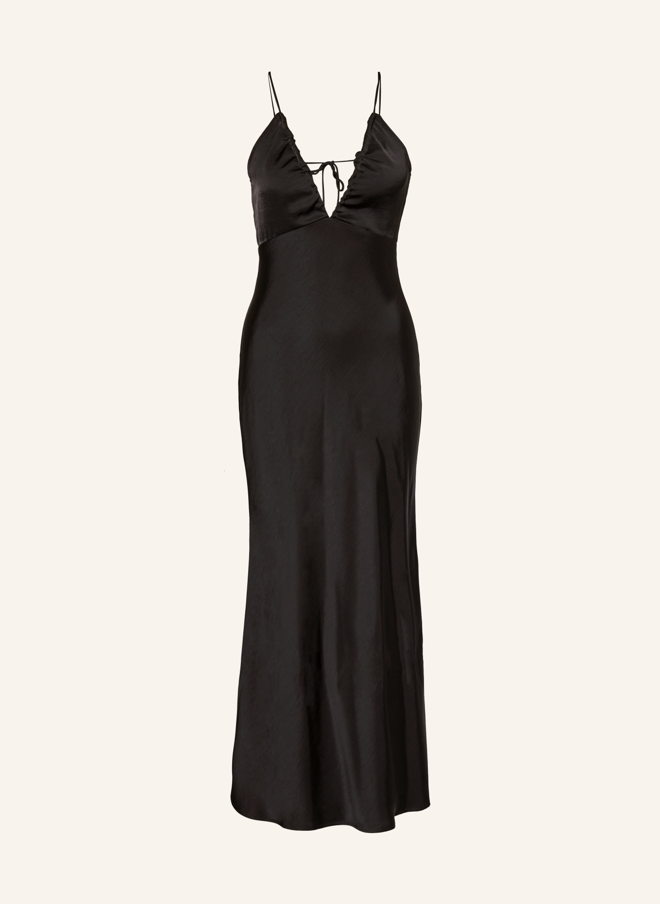 NEO NOIR Satin dress JOLLY with cut-outs, Color: BLACK (Image 1)
