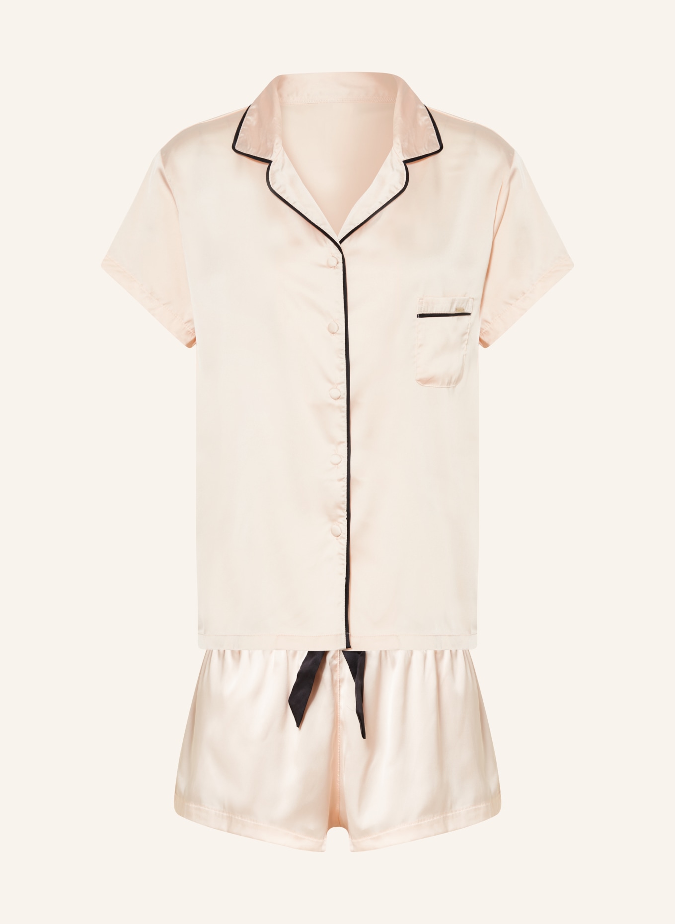 BLUEBELLA Shorty-Schlafanzug ABIGAIL aus Satin, Farbe: LACHS (Bild 1)