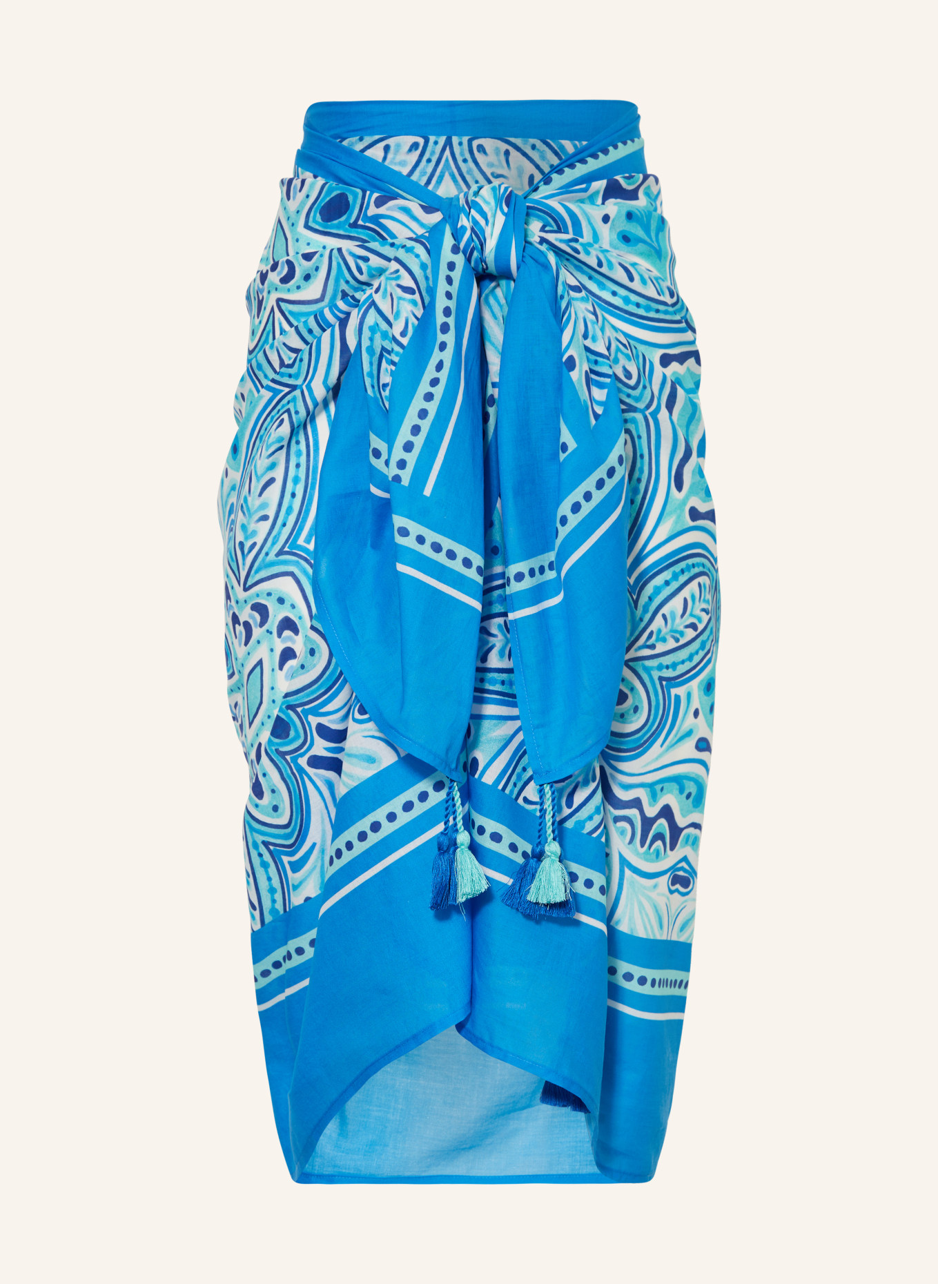 darling harbour Sarong, Color: BLUE/ TURQUOISE/ WHITE (Image 1)