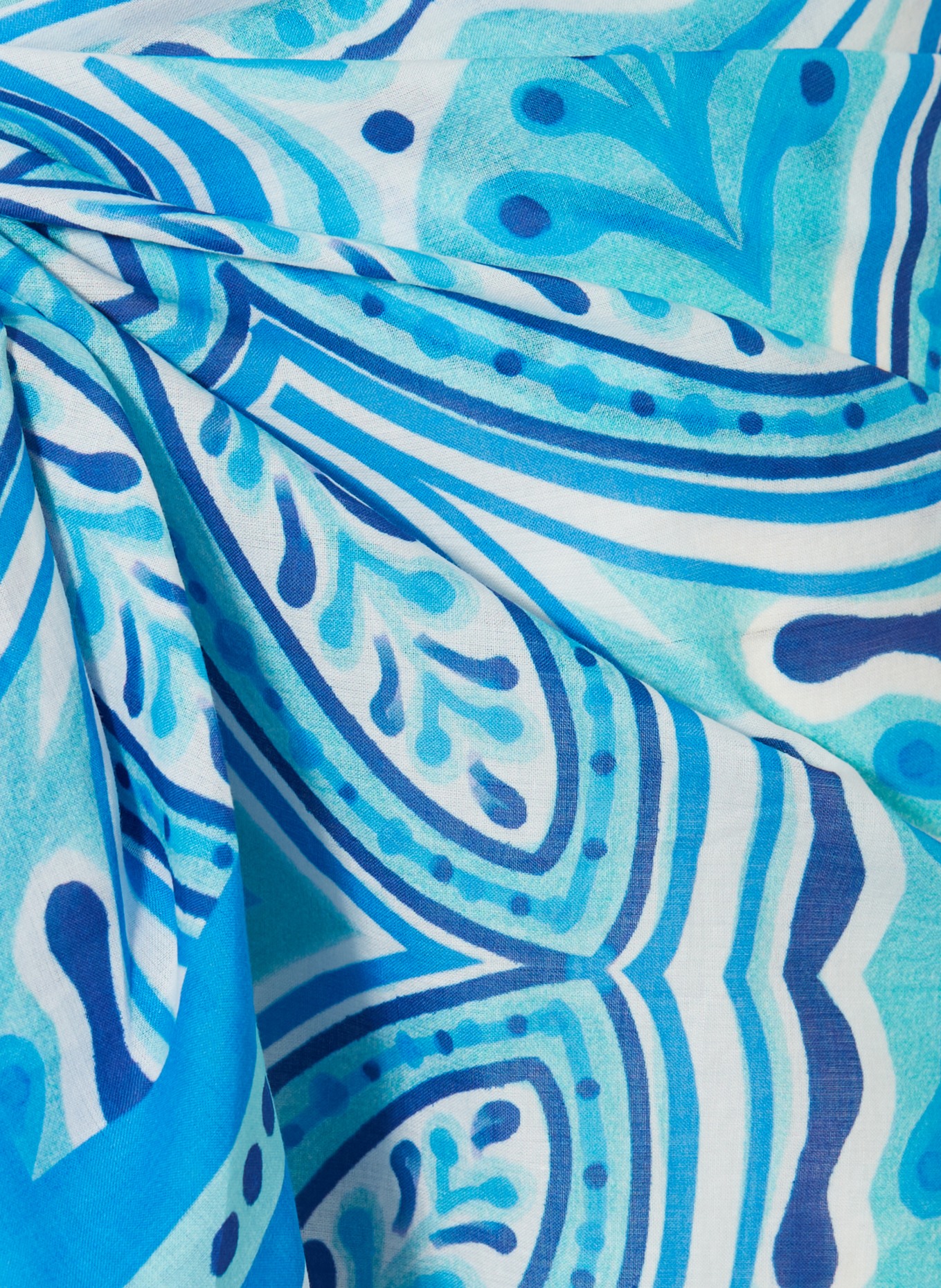 darling harbour Sarong, Color: BLUE/ TURQUOISE/ WHITE (Image 3)