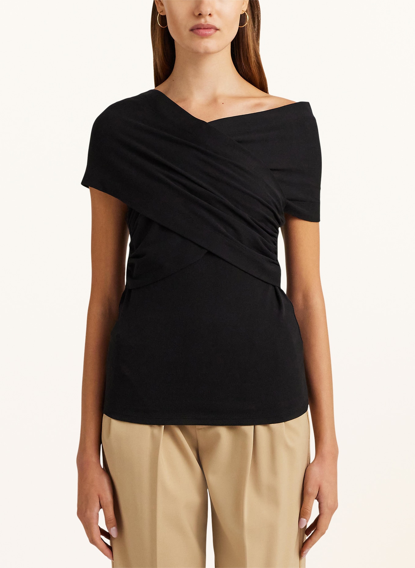 LAUREN RALPH LAUREN Off-shoulder shirt, Color: BLACK (Image 4)