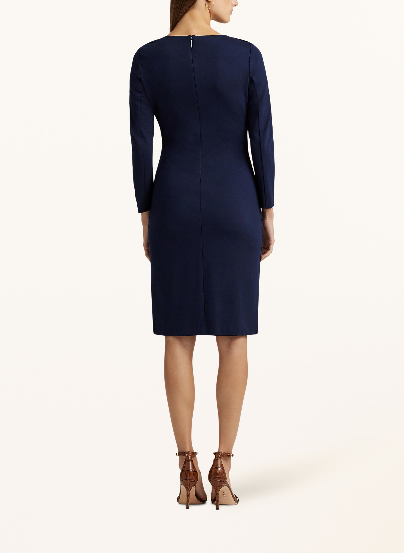 LAUREN RALPH LAUREN robe fourreau: BLEU FONCÉ