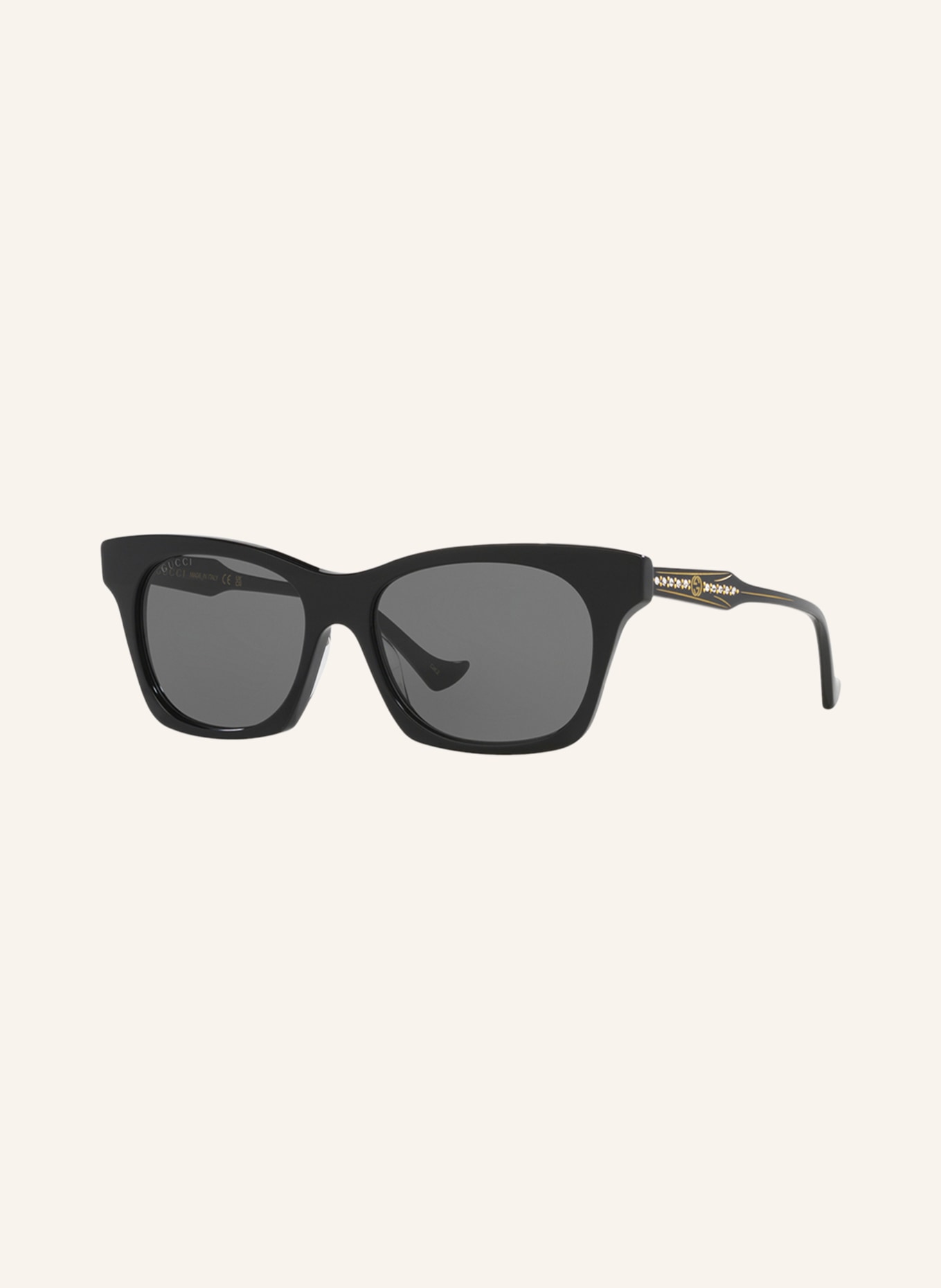 GUCCI Sunglasses GC002071 with decorative gems, Color: 1100L1 - BLACK/ GRAY (Image 1)