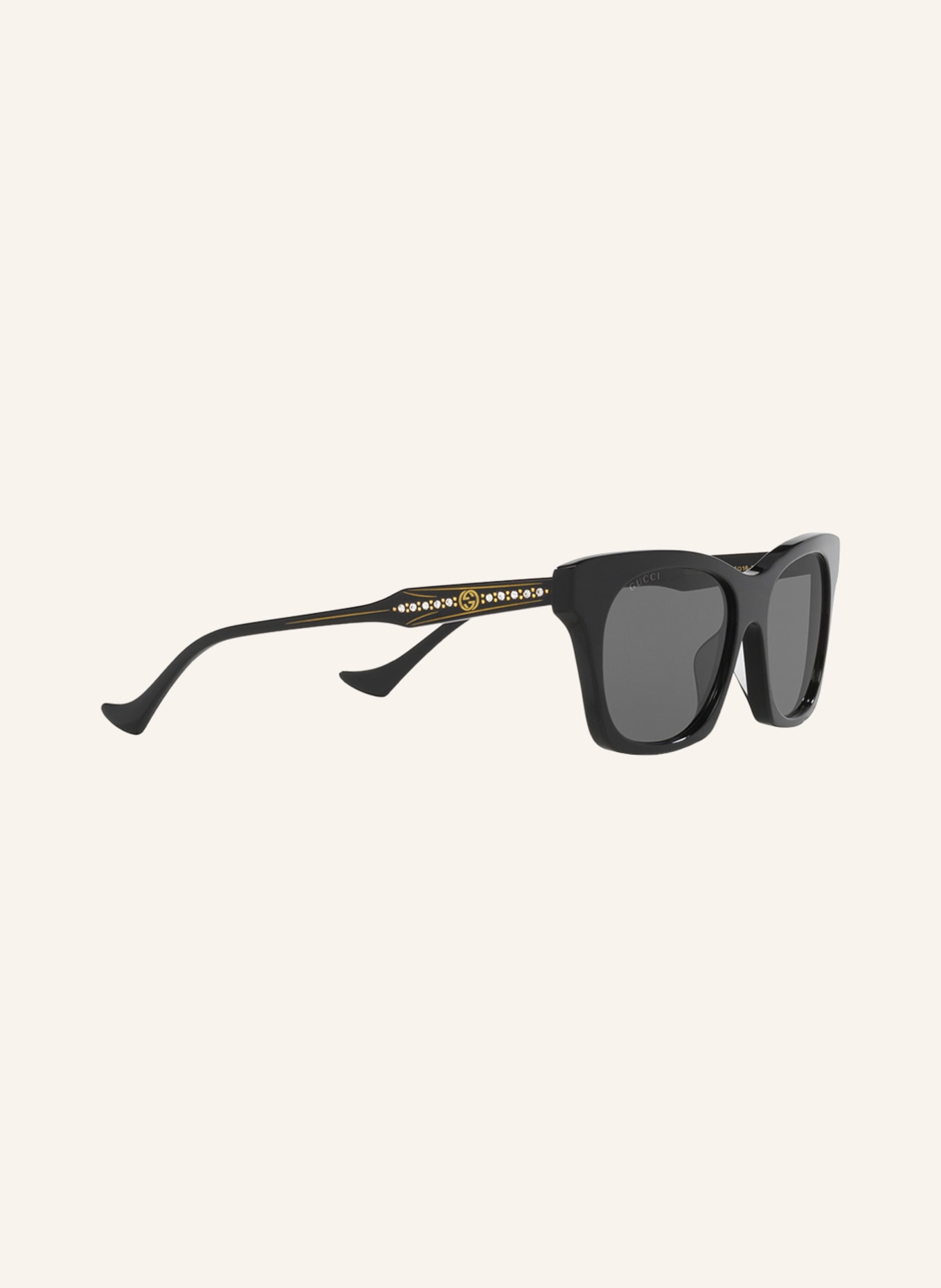 GUCCI Sunglasses GC002071 with decorative gems, Color: 1100L1 - BLACK/ GRAY (Image 3)