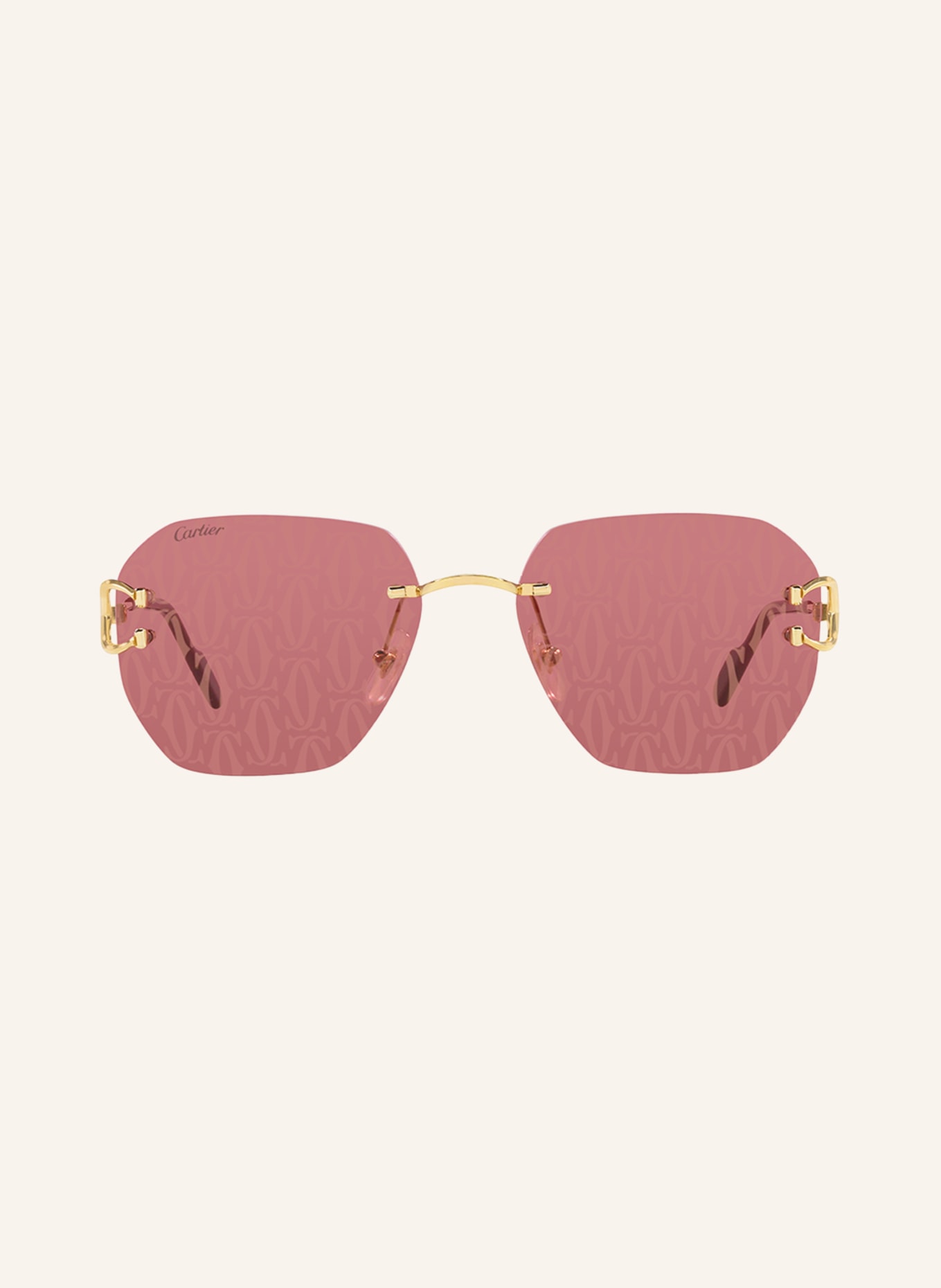 Cartier Sonnenbrille 6L001667: 2300U1 - GOLD/ ROT