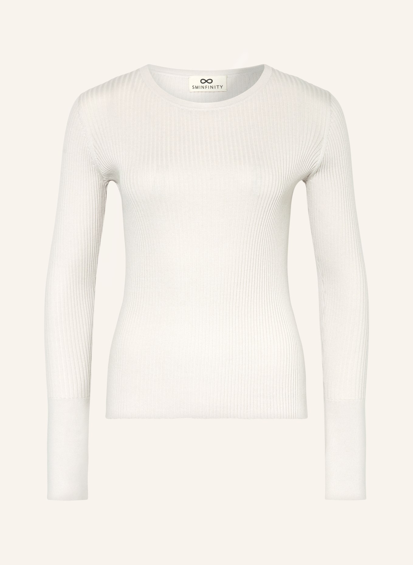 SMINFINITY Long sleeve shirt with silk, Color: CREAM (Image 1)