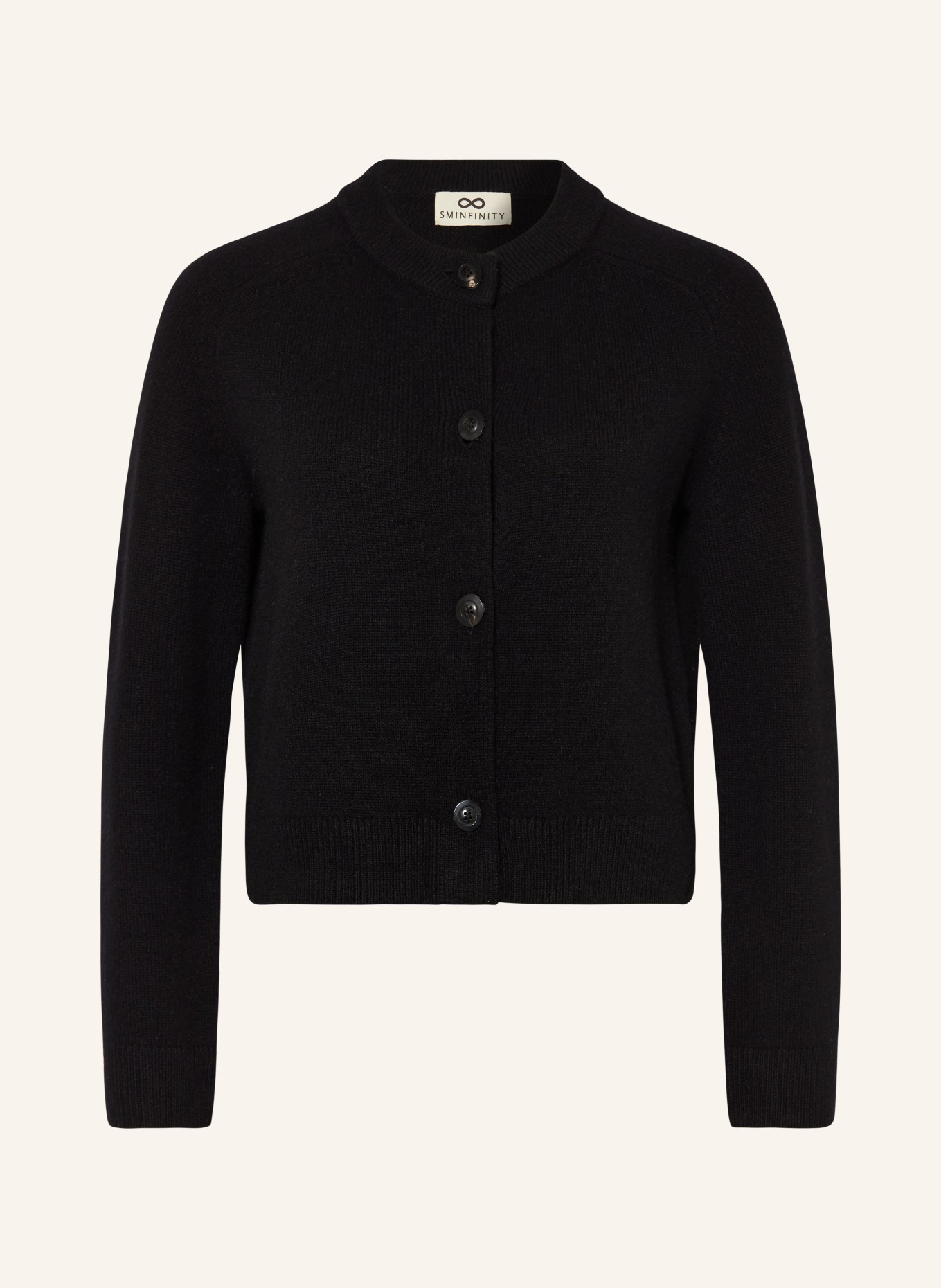 SMINFINITY Cashmere cardigan, Color: BLACK (Image 1)