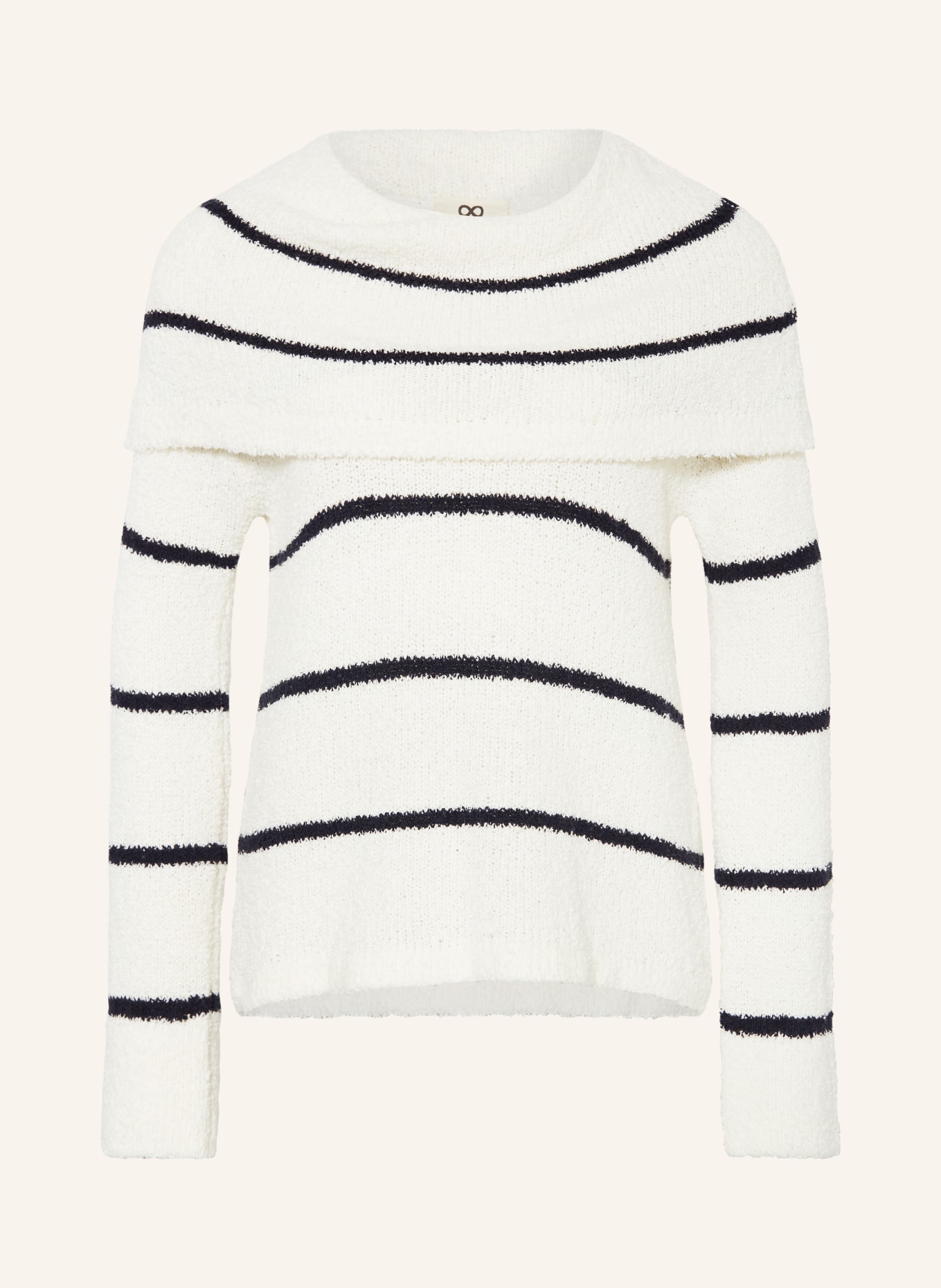 SMINFINITY Sweater, Color: ECRU/ DARK BLUE (Image 1)