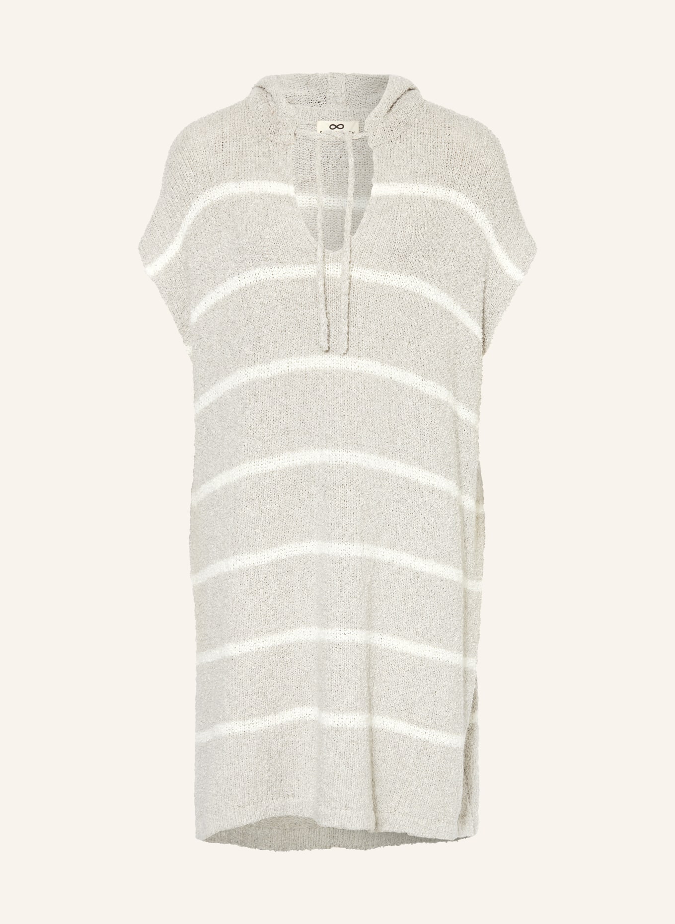 SMINFINITY Pletené šaty, Barva: SVĚTLE ŠEDÁ/ BÍLÁ (Obrázek 1)