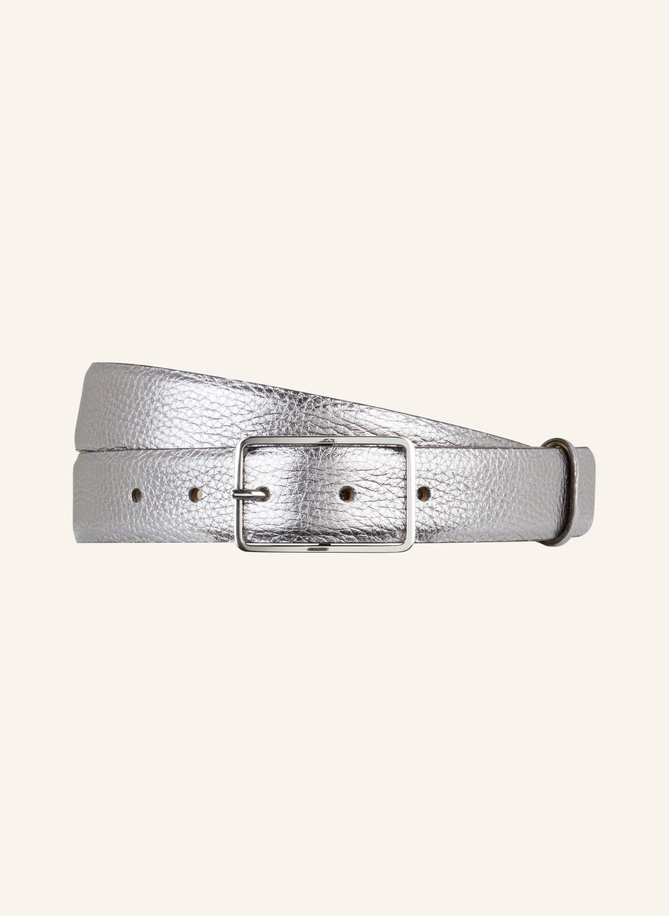 abro Leather belt, Color: PLATINUM (Image 1)