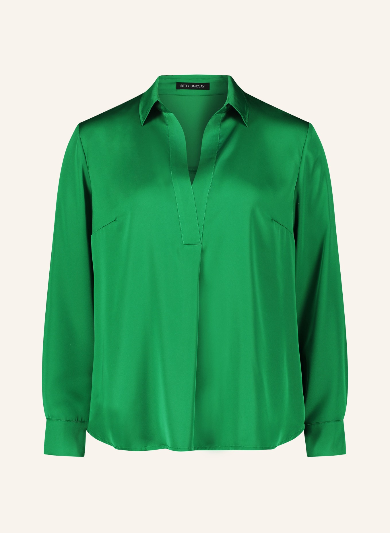 Betty Barclay Shirt blouse in satin, Color: GREEN (Image 1)
