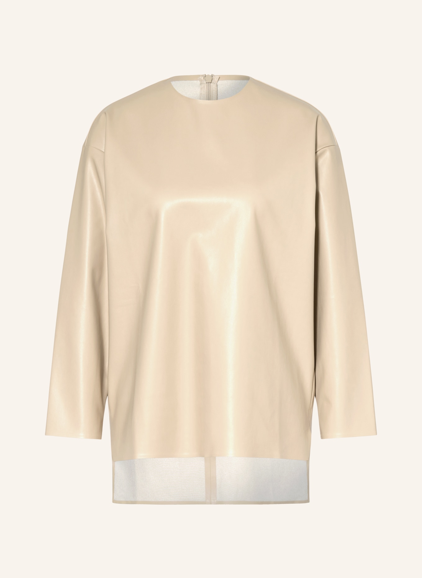 Wolford Leather look shirt with 3/4 sleeves, Color: LIGHT BROWN (Image 1)