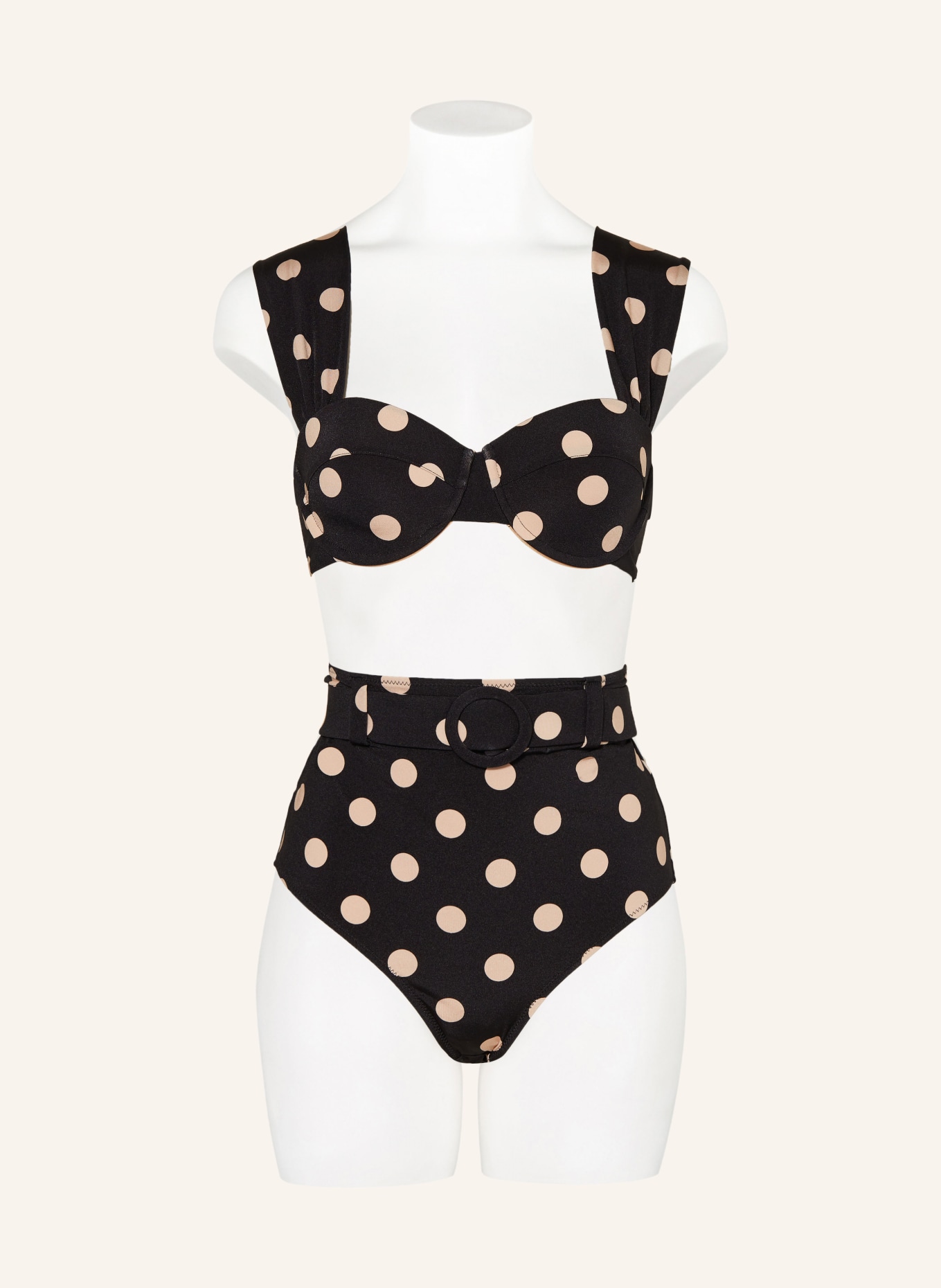 EVARAE Underwired bikini top AUDREY, Color: BLACK/ CREAM (Image 2)