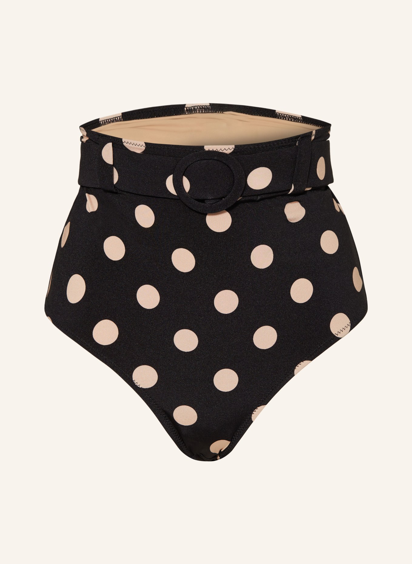 EVARAE High waist bikini bottoms ELENA, Color: BLACK/ CREAM (Image 1)