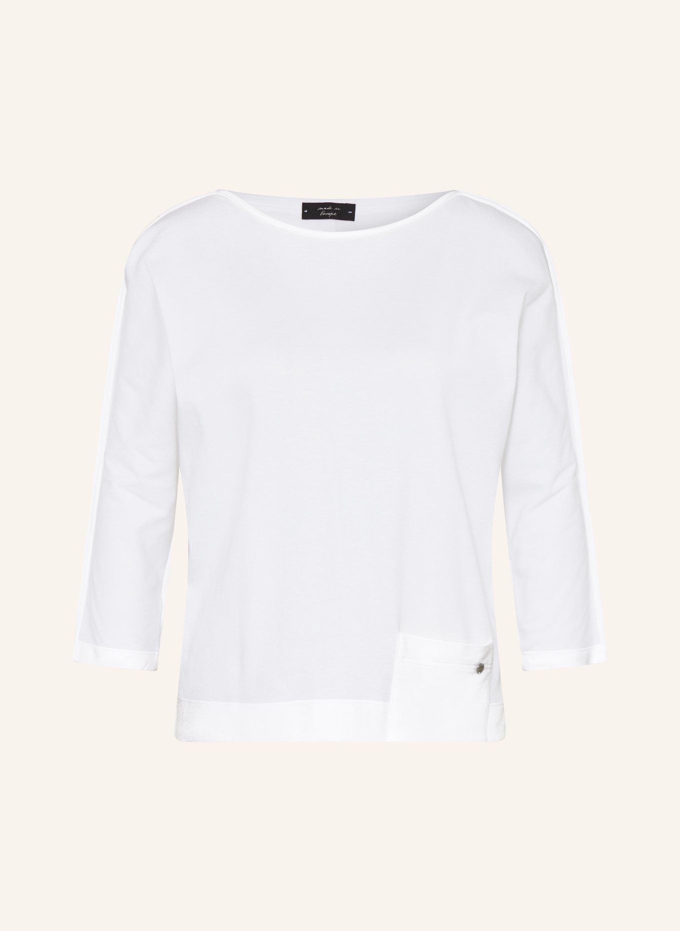 MARC CAIN Shirt with 3/4 sleeves, Color: 100 WHITE (Image 1)