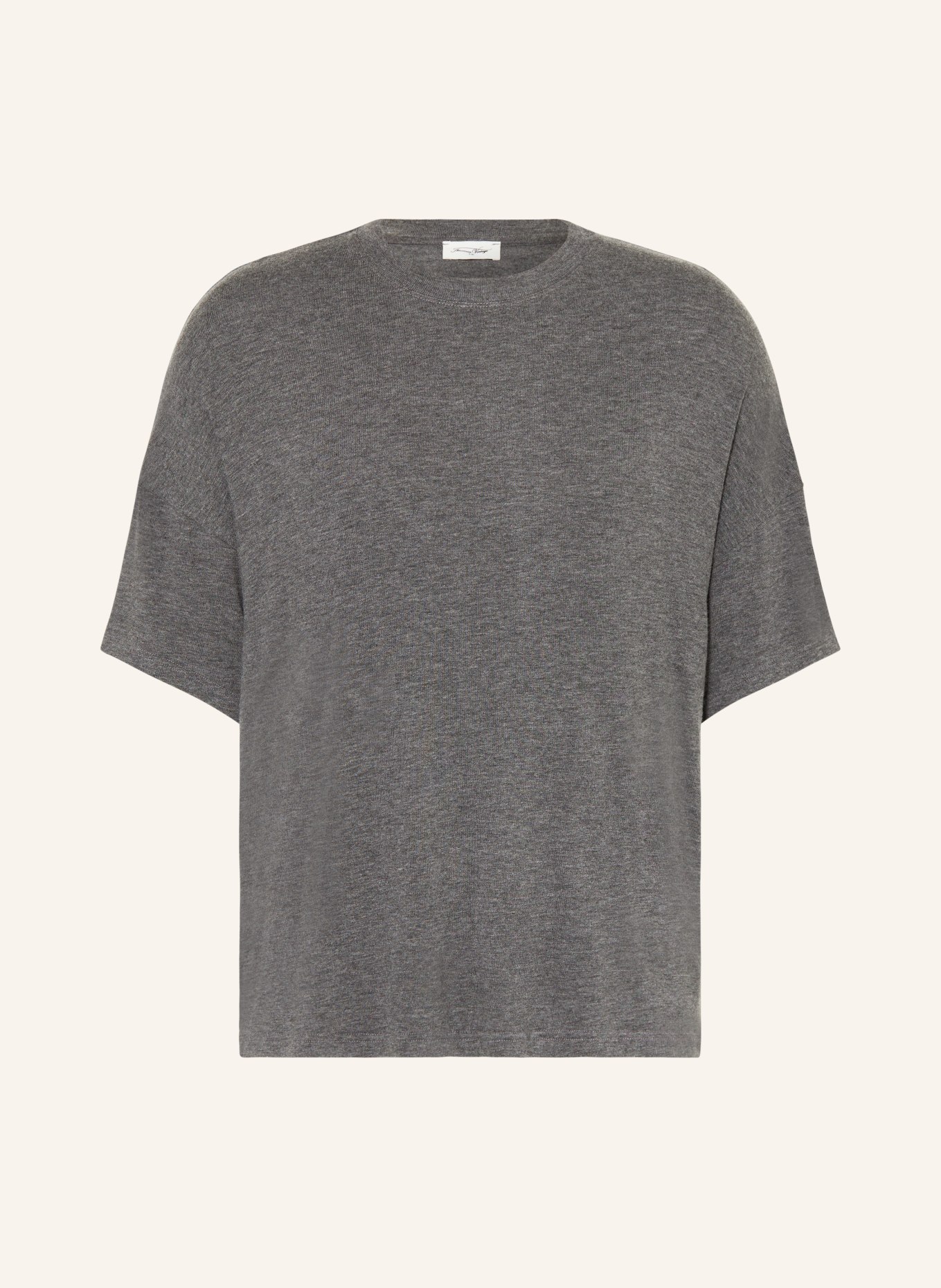 American Vintage Oversized úpletové tričko, Barva: ŠEDÁ(Obrázek null)