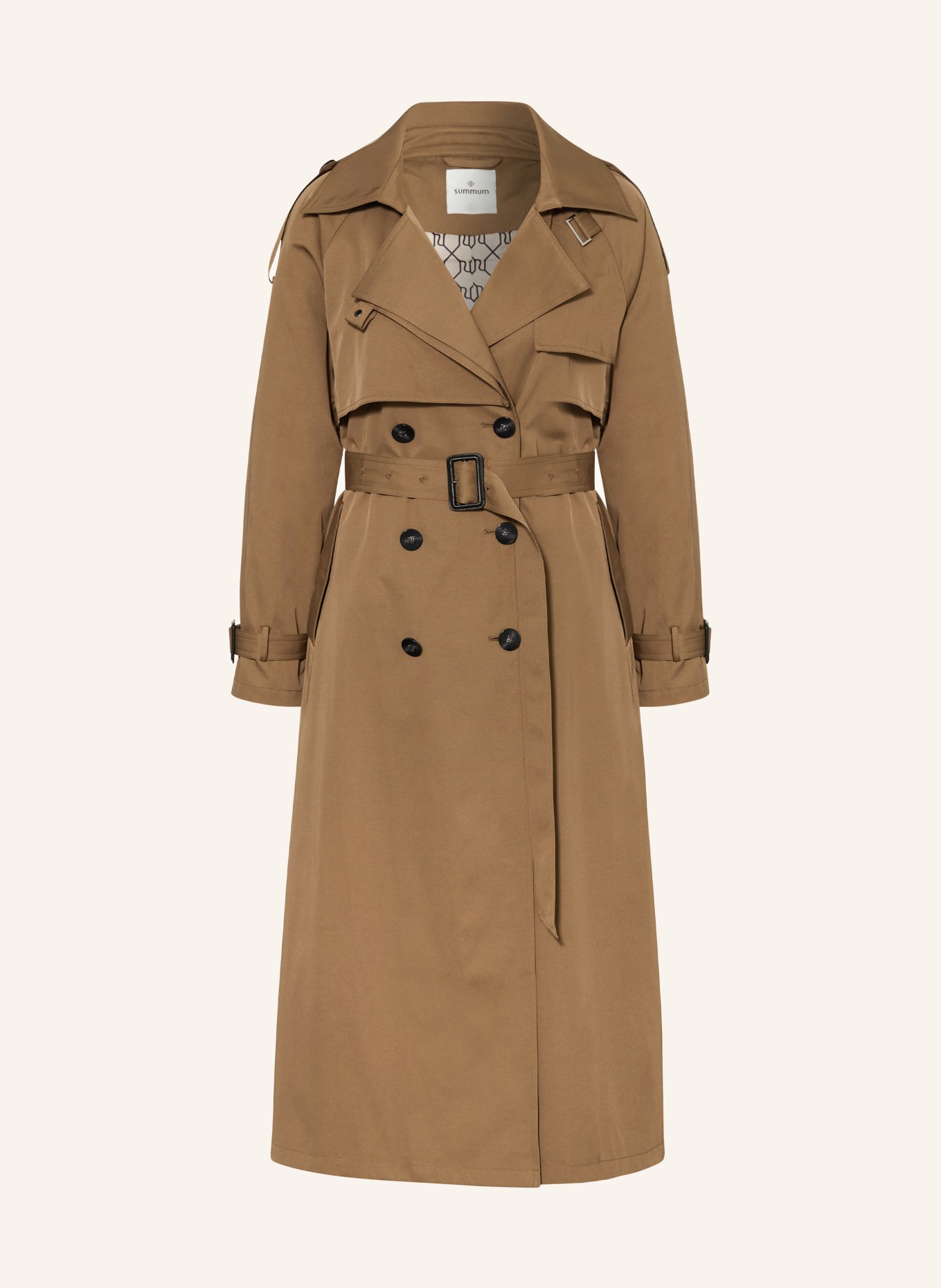 summum woman Trench coat, Color: OLIVE (Image 1)