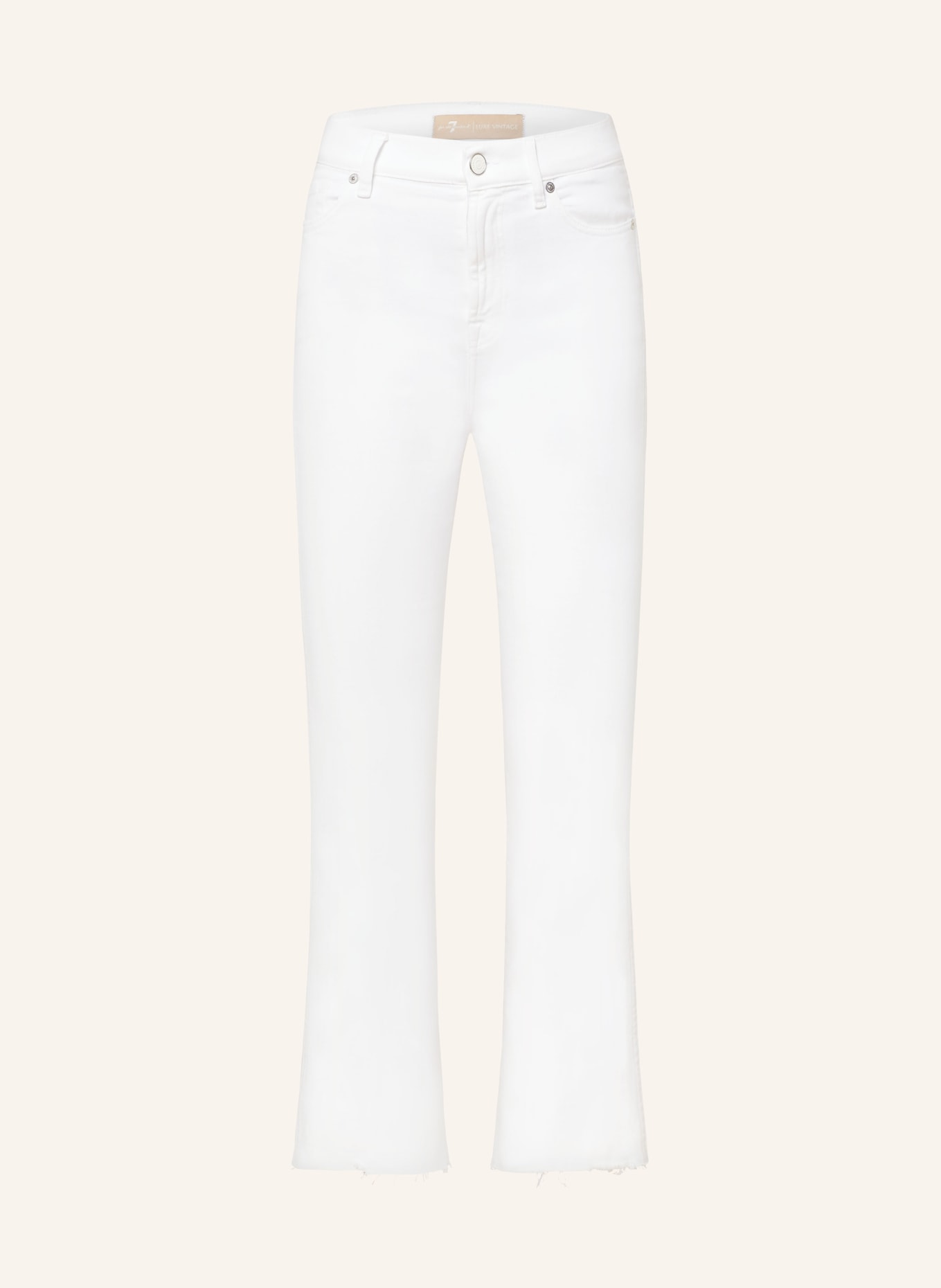 7 for all outlet mankind white jeans