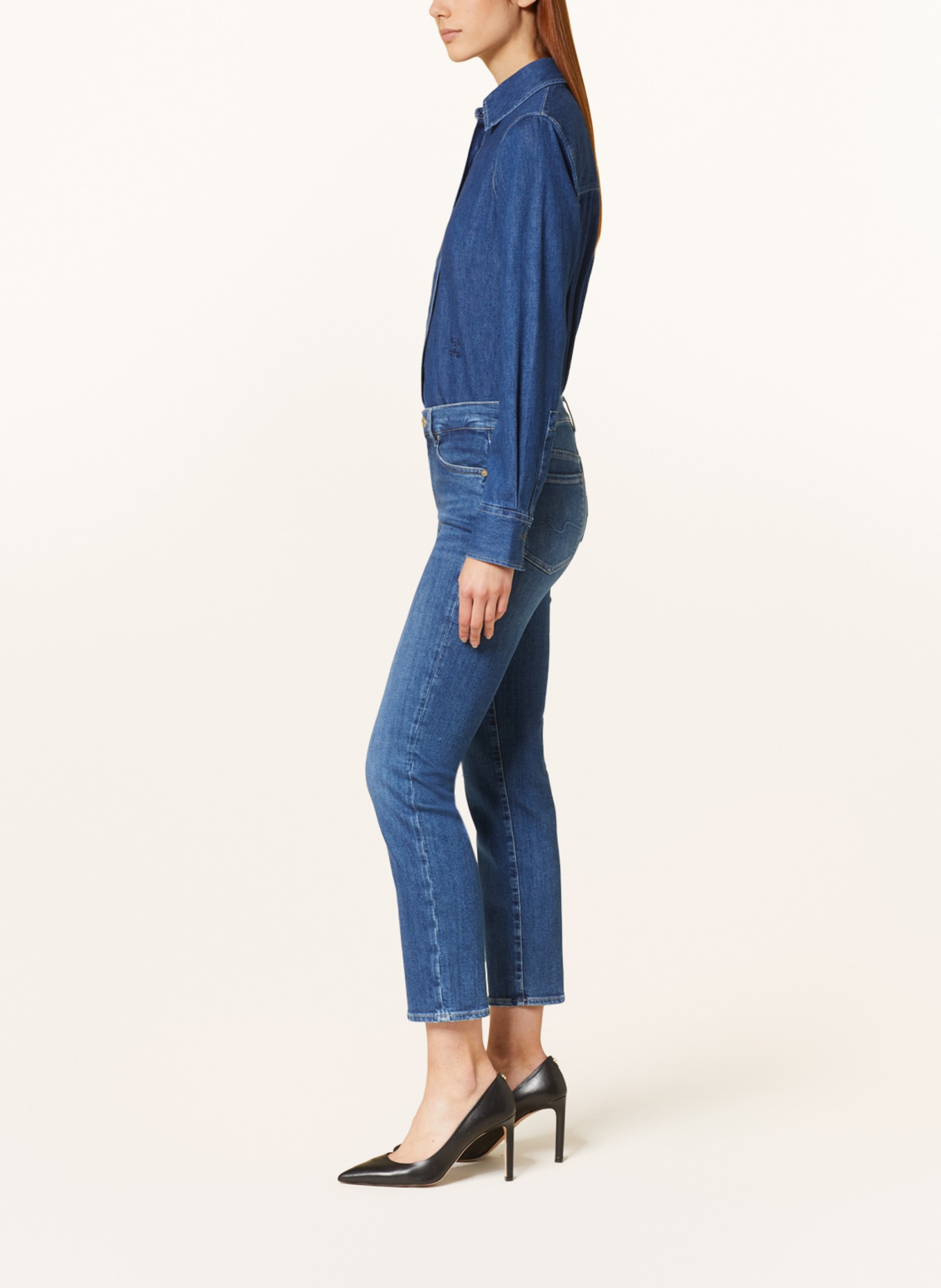 7 for all mankind Jeansy 7/8 THE STRAIGHT CROP, Kolor: MID BLUE (Obrazek 4)
