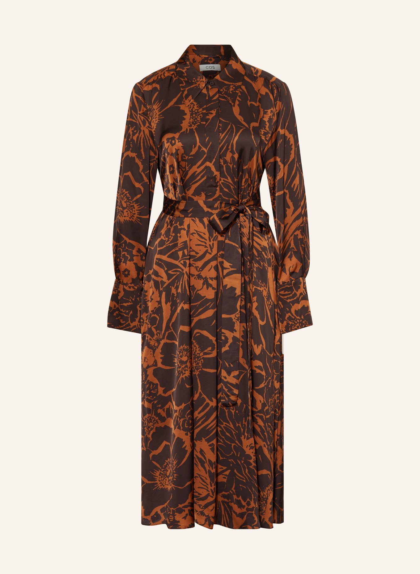 COS Satin dress, Color: BLACK/ BROWN (Image 1)