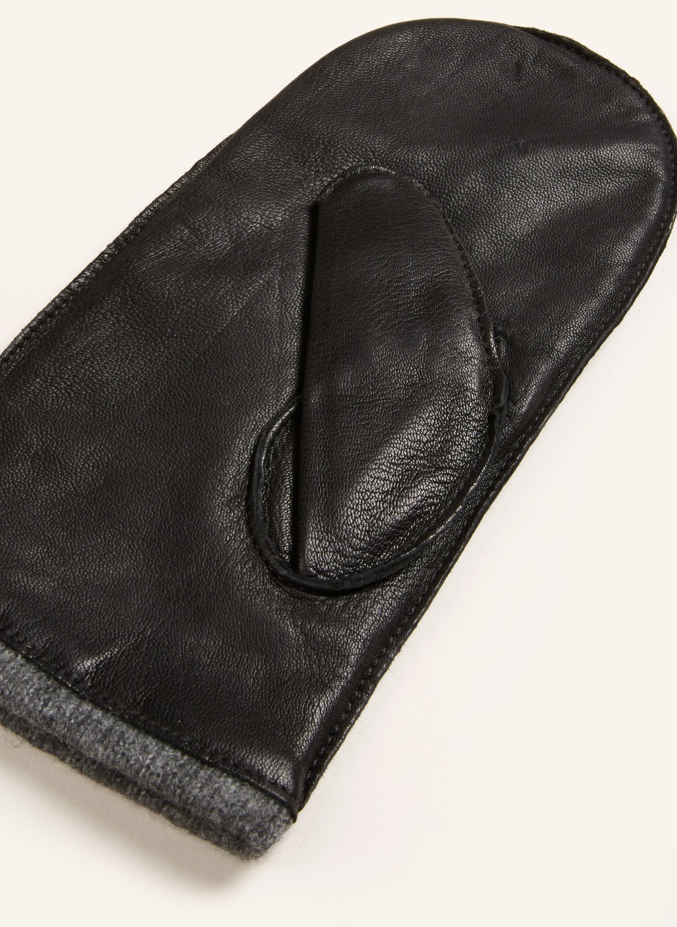 COS Rękawiczki jednopalcowe ze skóry, Kolor: CZARNY (Obrazek 2)