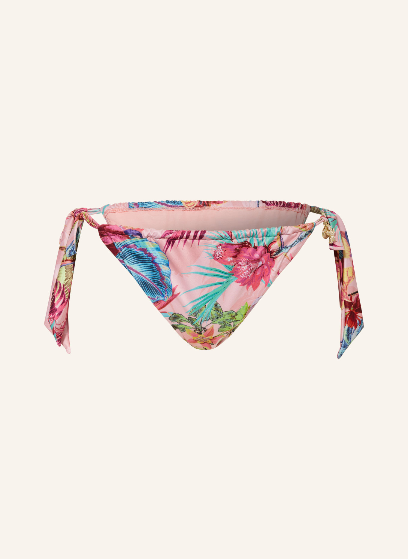 GUESS Triangle bikini bottoms, Color: PINK/ PINK/ TEAL (Image 1)