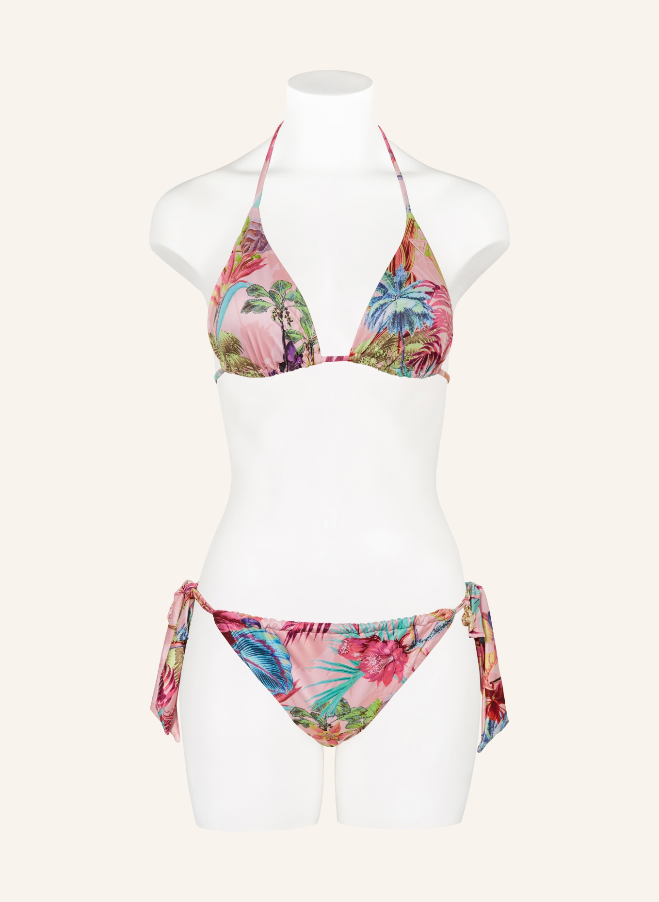 GUESS Triangel-Bikini-Hose, Farbe: ROSA/ PINK/ PETROL (Bild 2)