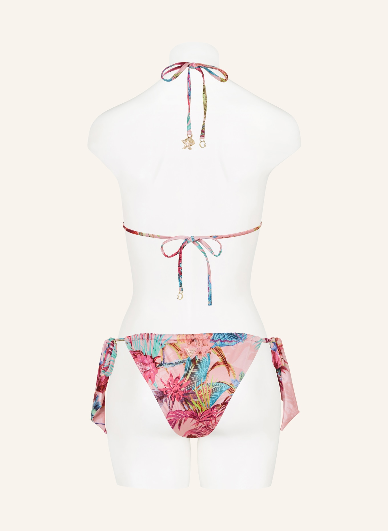 GUESS Triangel-Bikini-Hose, Farbe: ROSA/ PINK/ PETROL (Bild 3)