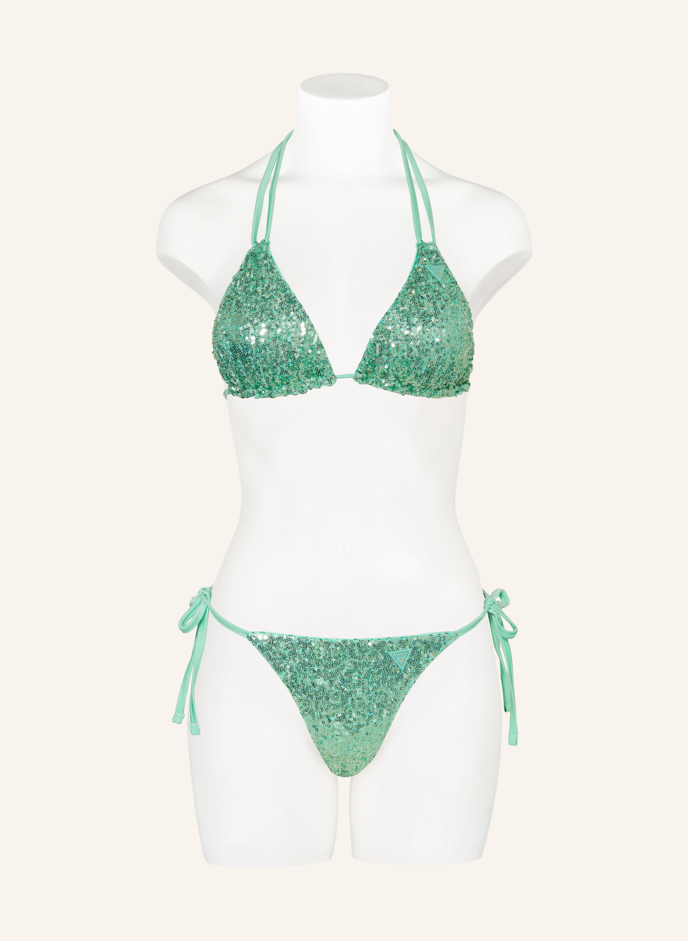 GUESS Triangel-Bikini-Hose mit Pailletten, Farbe: MINT (Bild 2)