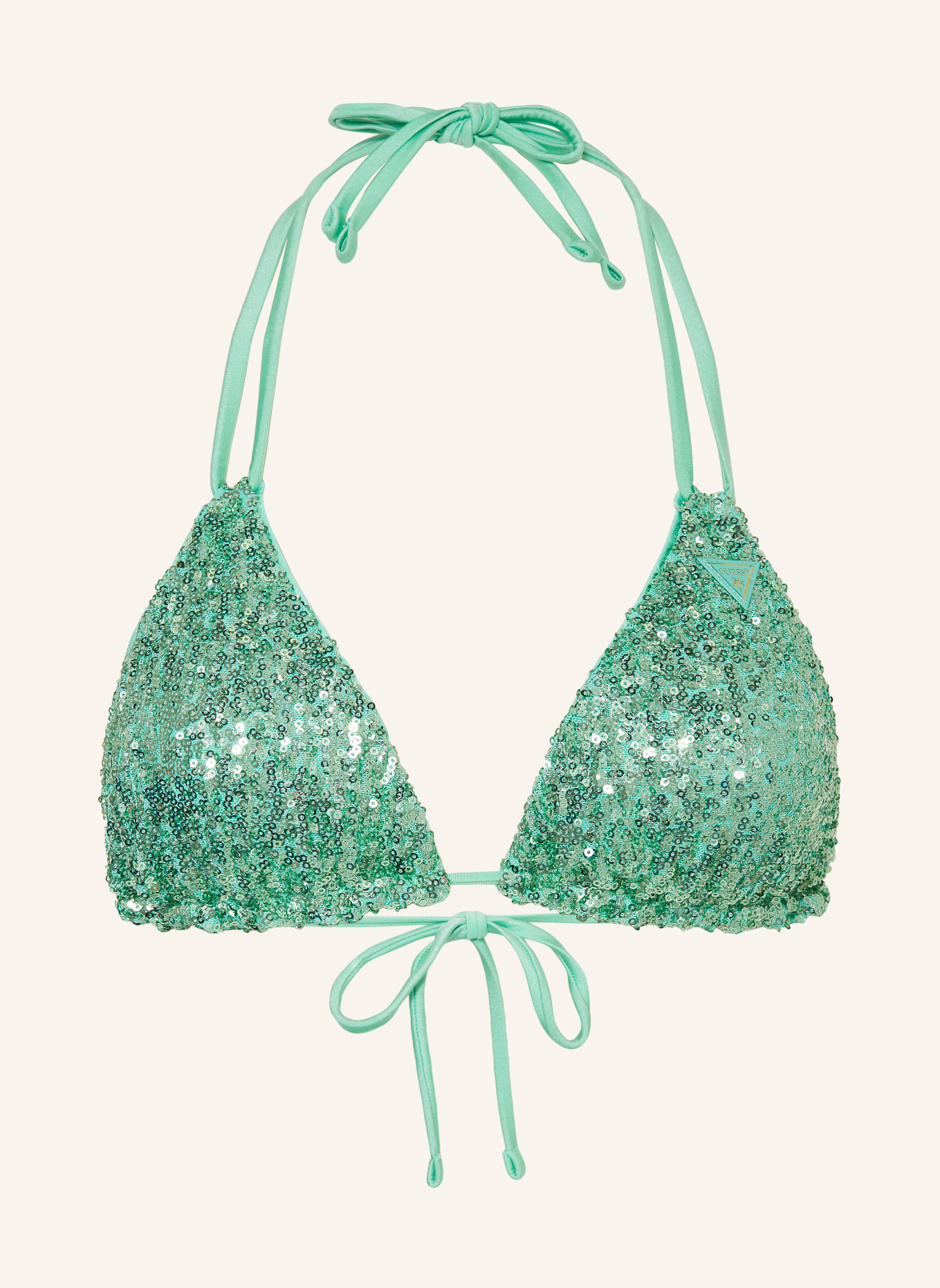 GUESS Triangel-Bikini-Top mit Pailletten, Farbe: MINT (Bild 1)