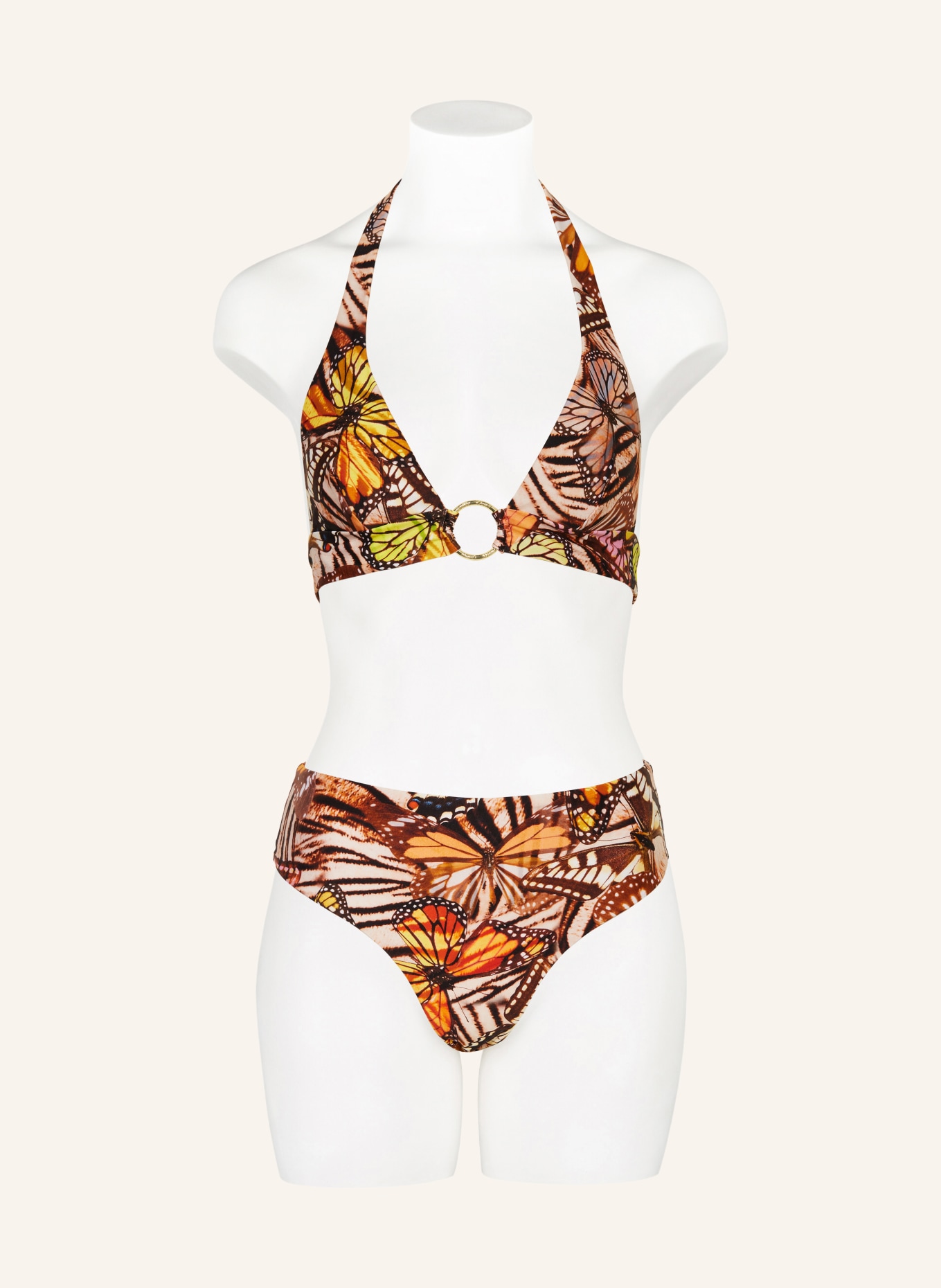 GUESS Neckholder-Bikini-Top, Farbe: BRAUN/ ORANGE/ ROSA (Bild 2)