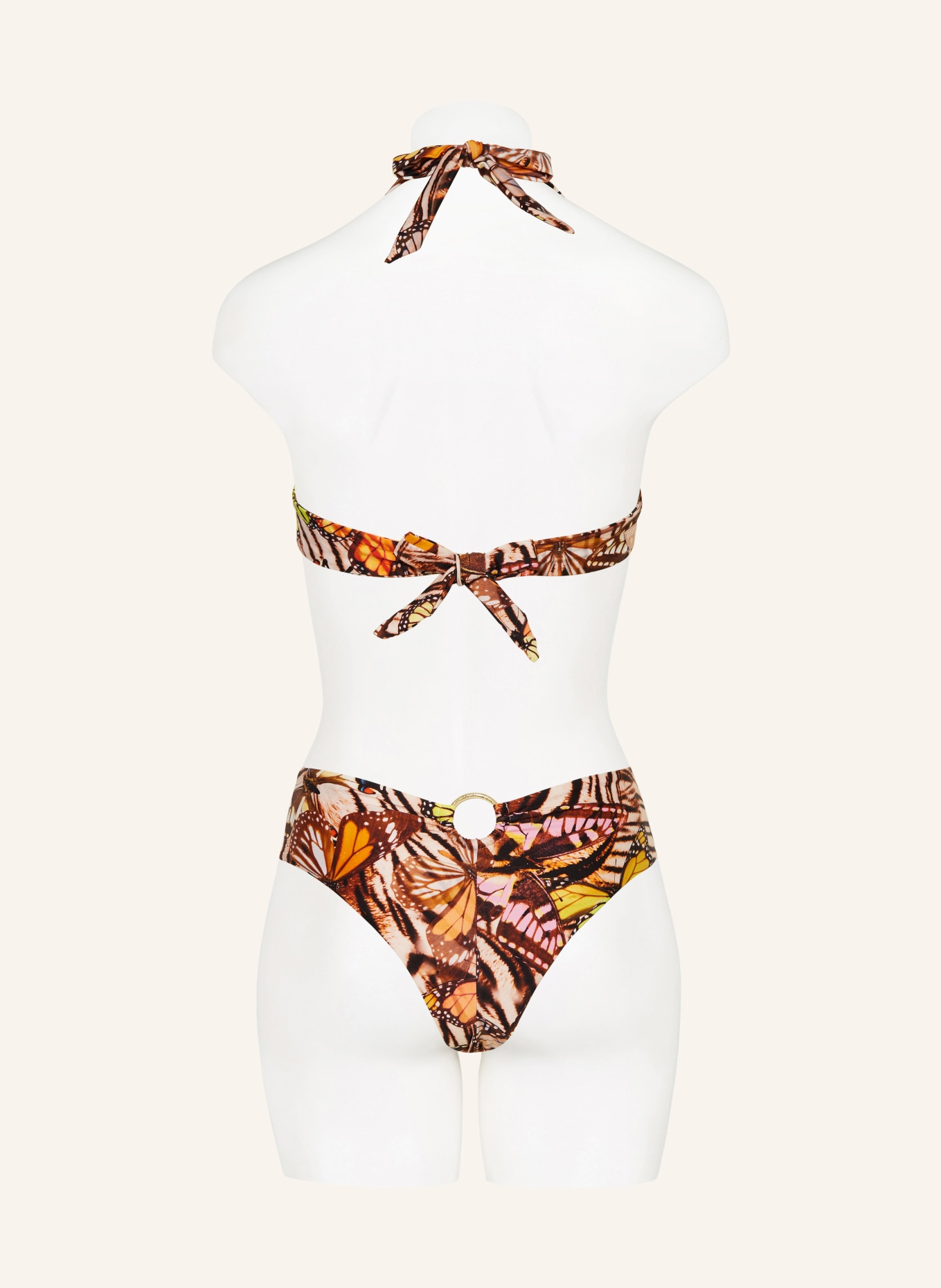 GUESS Neckholder-Bikini-Top, Farbe: BRAUN/ ORANGE/ ROSA (Bild 3)