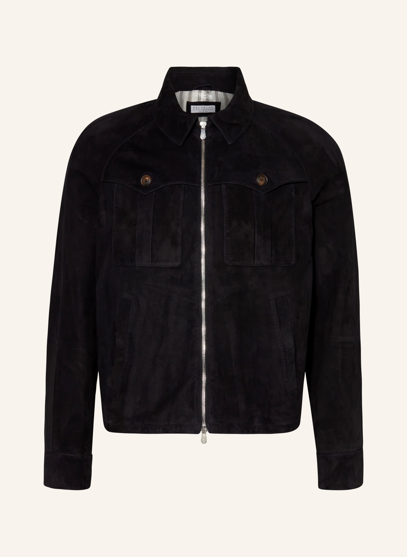 BRUNELLO CUCINELLI Leather jacket, Color: BLACK (Image 1)